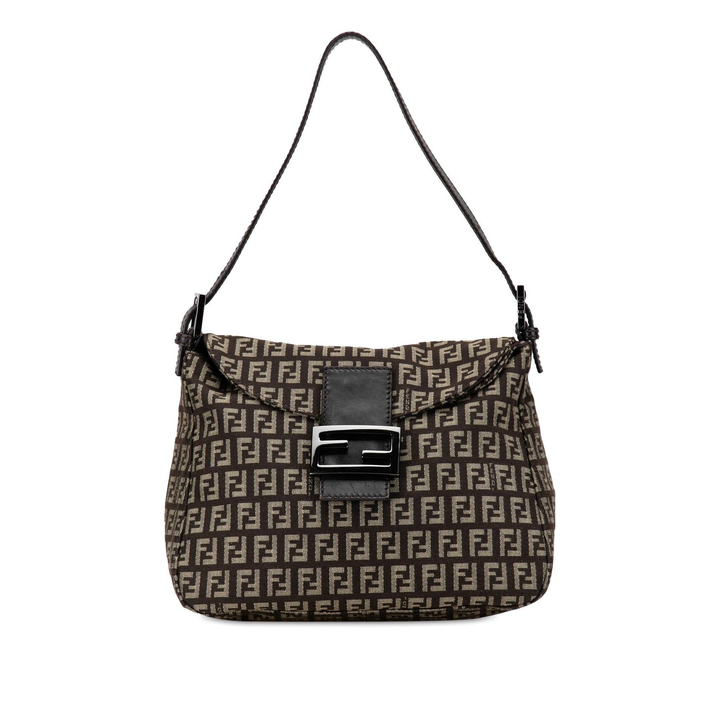 Fendi Zucchino Double Mamma Shg R2S1Ys Shoulder Bag Canvas Flap