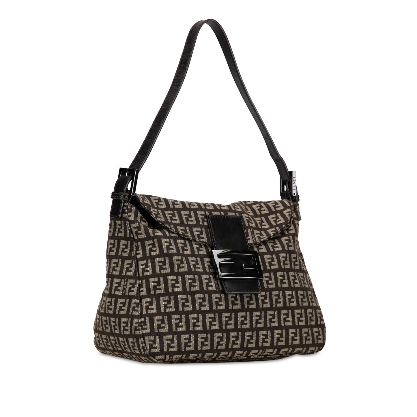 Fendi Zucchino Double Mamma Shg R2S1Ys Shoulder Bag Canvas Flap