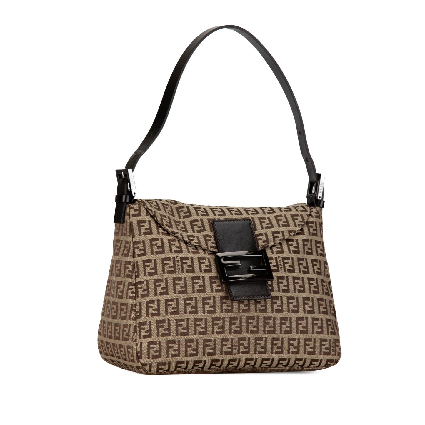 Fendi Zucchino Double Mamma Shg C6Gwq6 Shoulder Bag Canvas Flap