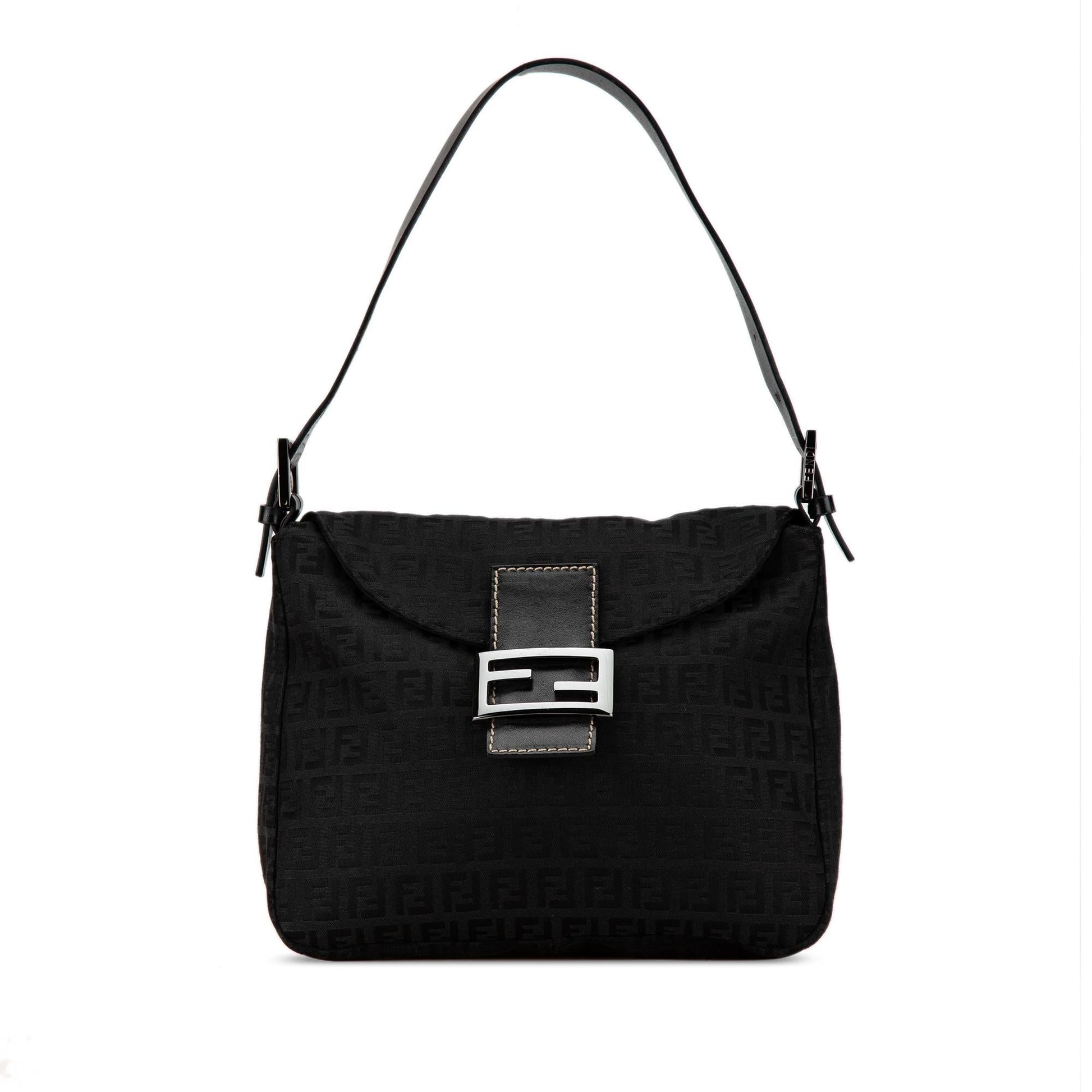 Fendi Zucchino Double Mamma Shg Gmxeou Shoulder Bag Canvas Flap