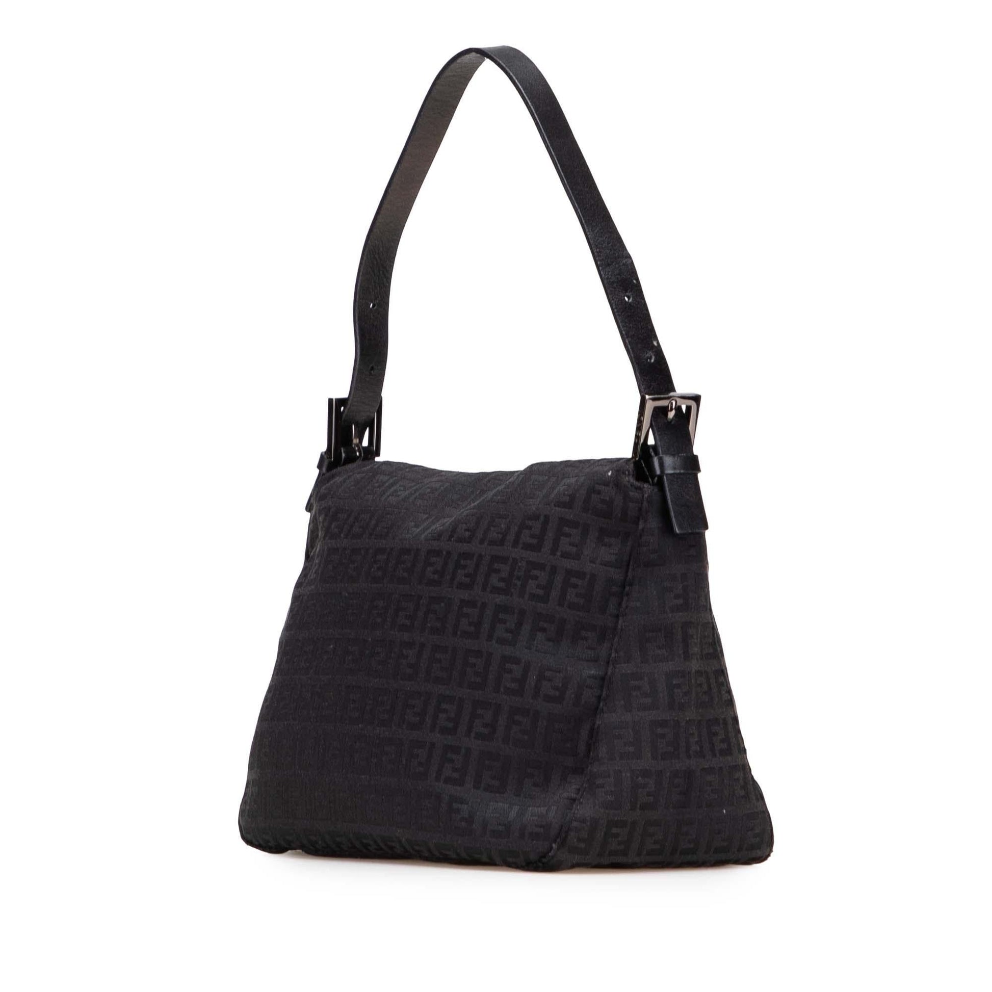 Fendi Zucchino Double Mamma Shoulder Bag Canvas Flap Flap Mamma 1