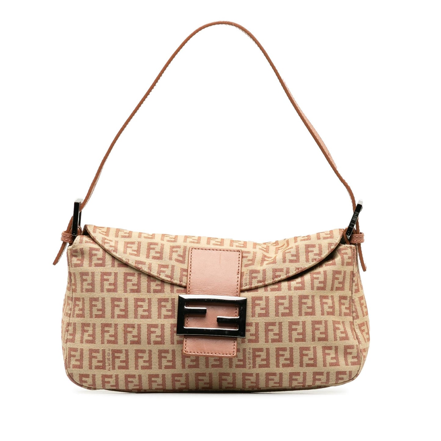 Fendi Zucchino Double Shoulder Bag Shg Kqd5Rw Canvas Flap