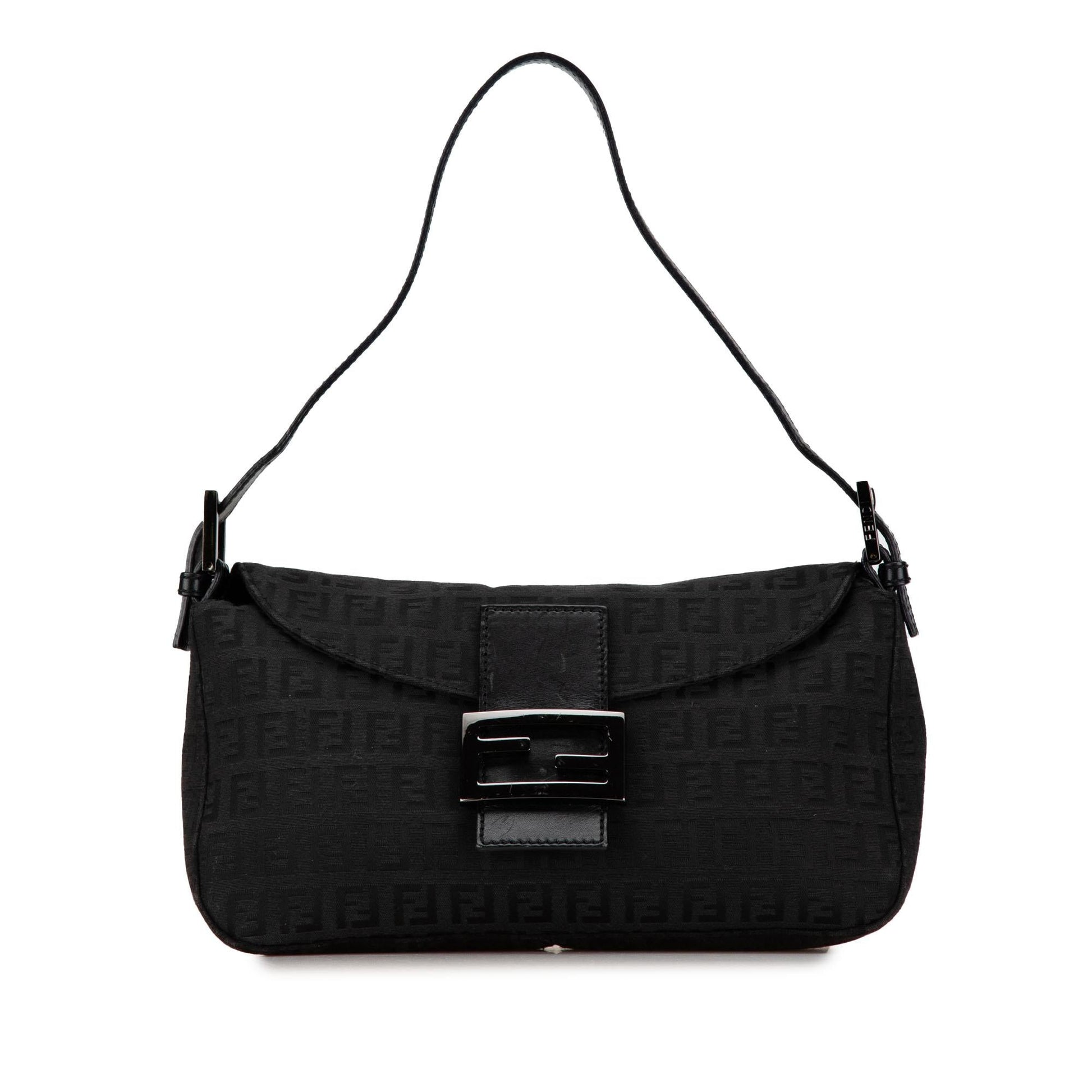 Fendi Zucchino Double Shoulder Bag Shg Cgy5Y0 Canvas Flap
