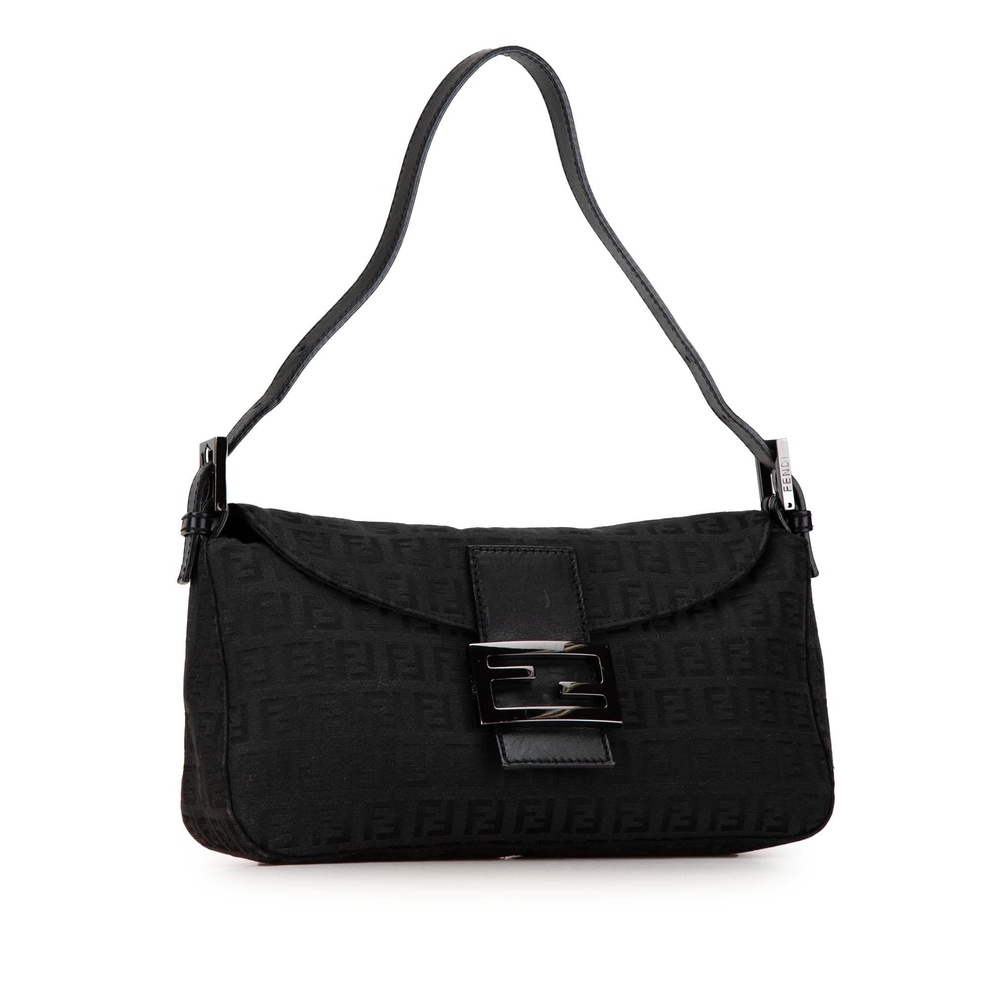 Fendi Zucchino Double Shoulder Bag Shg Cgy5Y0 Canvas Flap