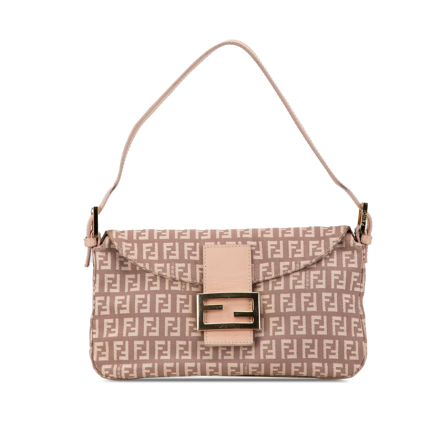 Fendi Zucchino Double Shoulder Bag Shg W6Ursq Canvas Flap