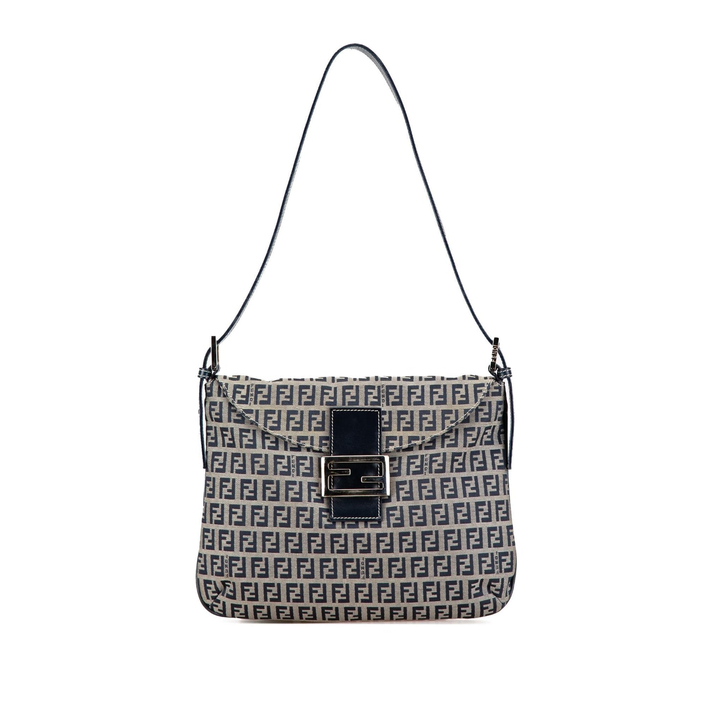 Fendi Zucchino Double Shoulder Bag Canvas Flap Bag Shg J1Atf3