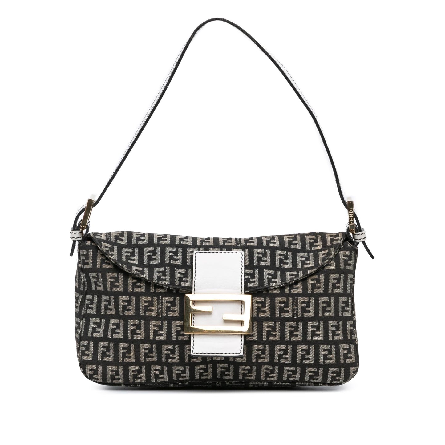 Fendi Zucchino Double Shoulder Bag Canvas Flap Bag Shg 7Axgcc