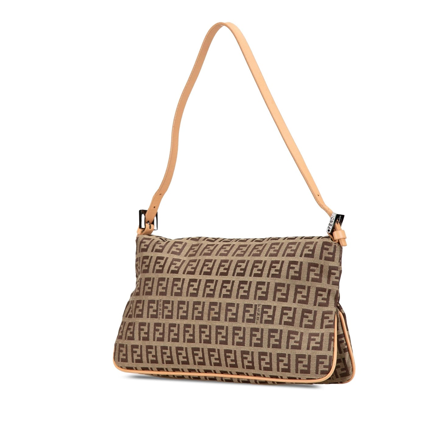 Fendi Zucchino Double Shoulder Bag Canvas Flap Shoulder Bag 1