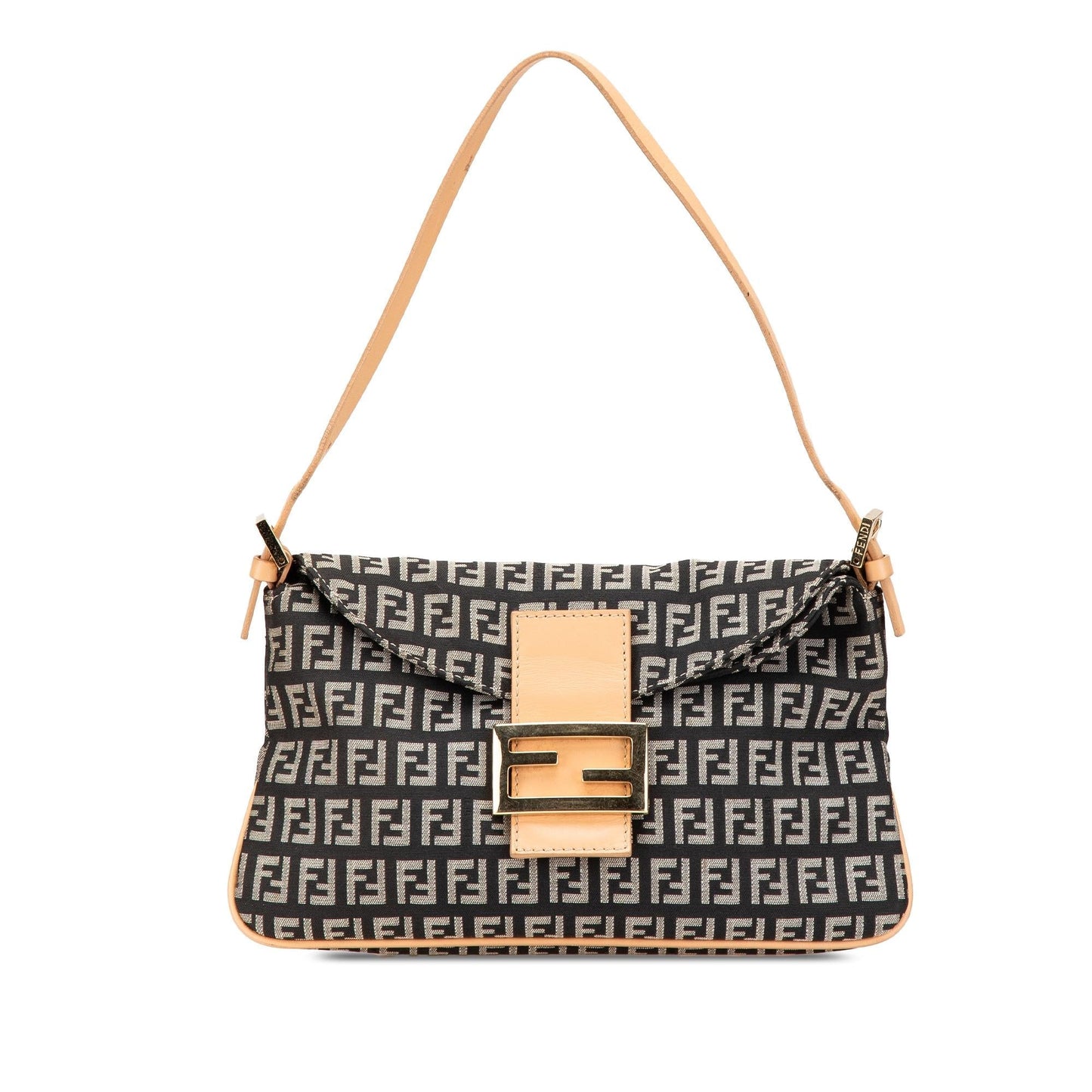 Fendi Zucchino Double Shoulder Bag Canvas Flap Shoulder Bag 4