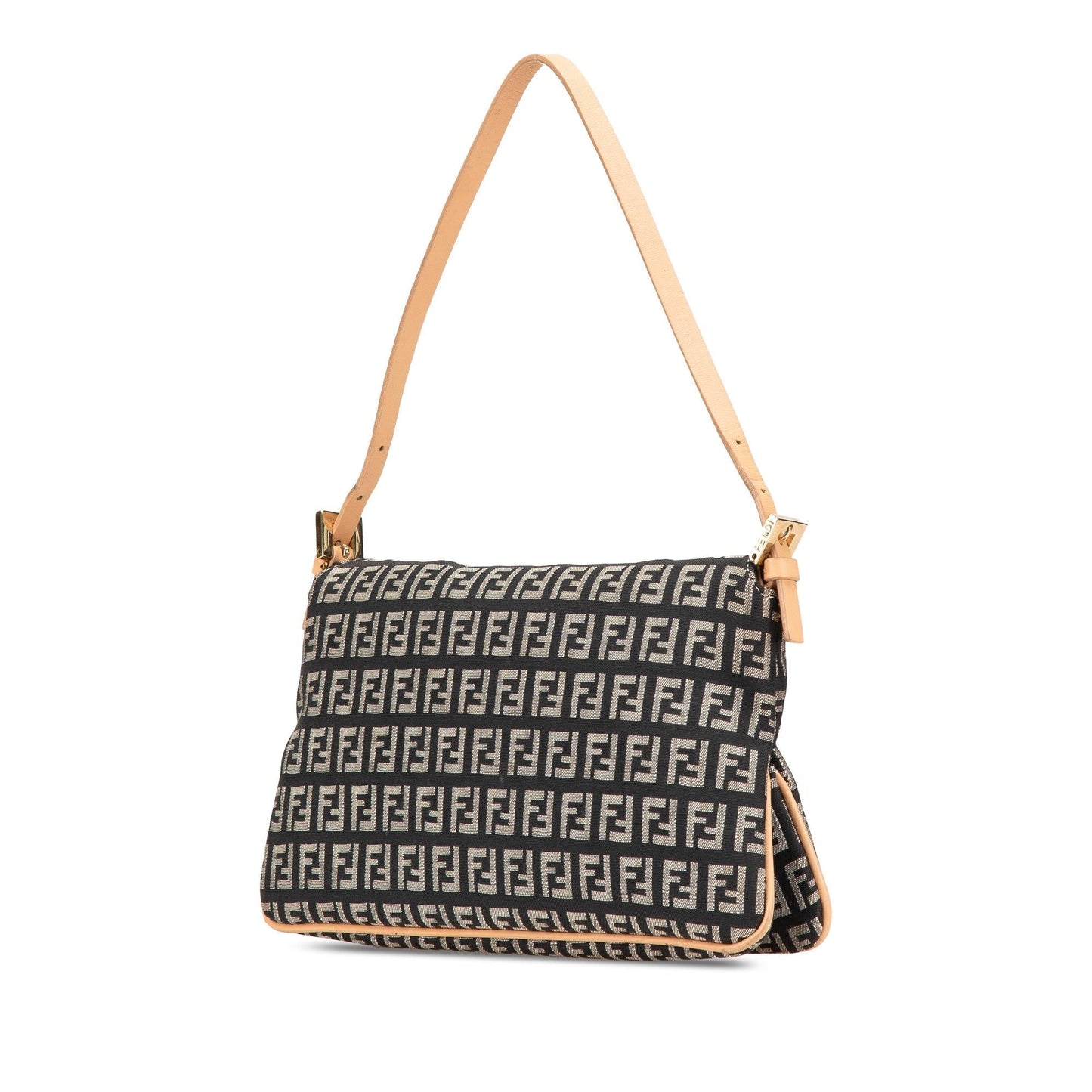 Fendi Zucchino Double Shoulder Bag Canvas Flap Shoulder Bag 4