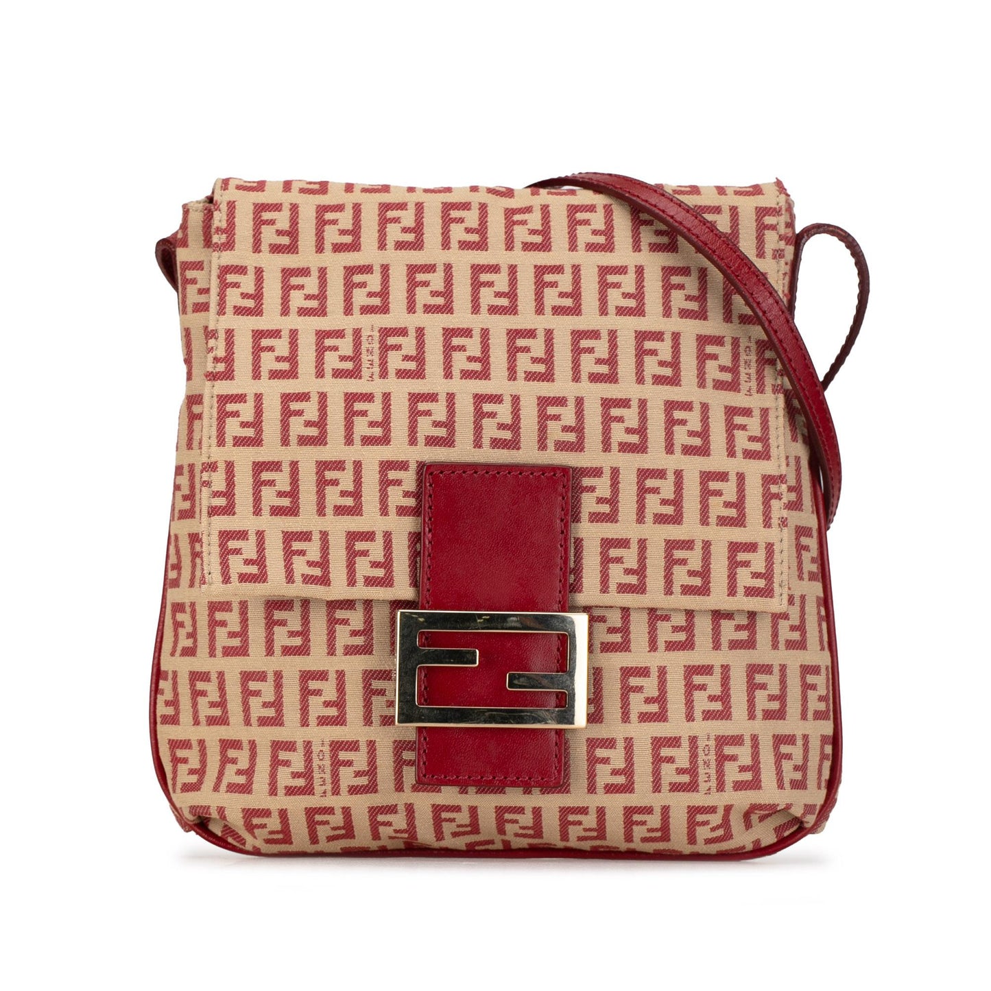Fendi Zucchino Crossbody Canvas Flap Crossbody Bag Crossbody Shg 6Leiki
