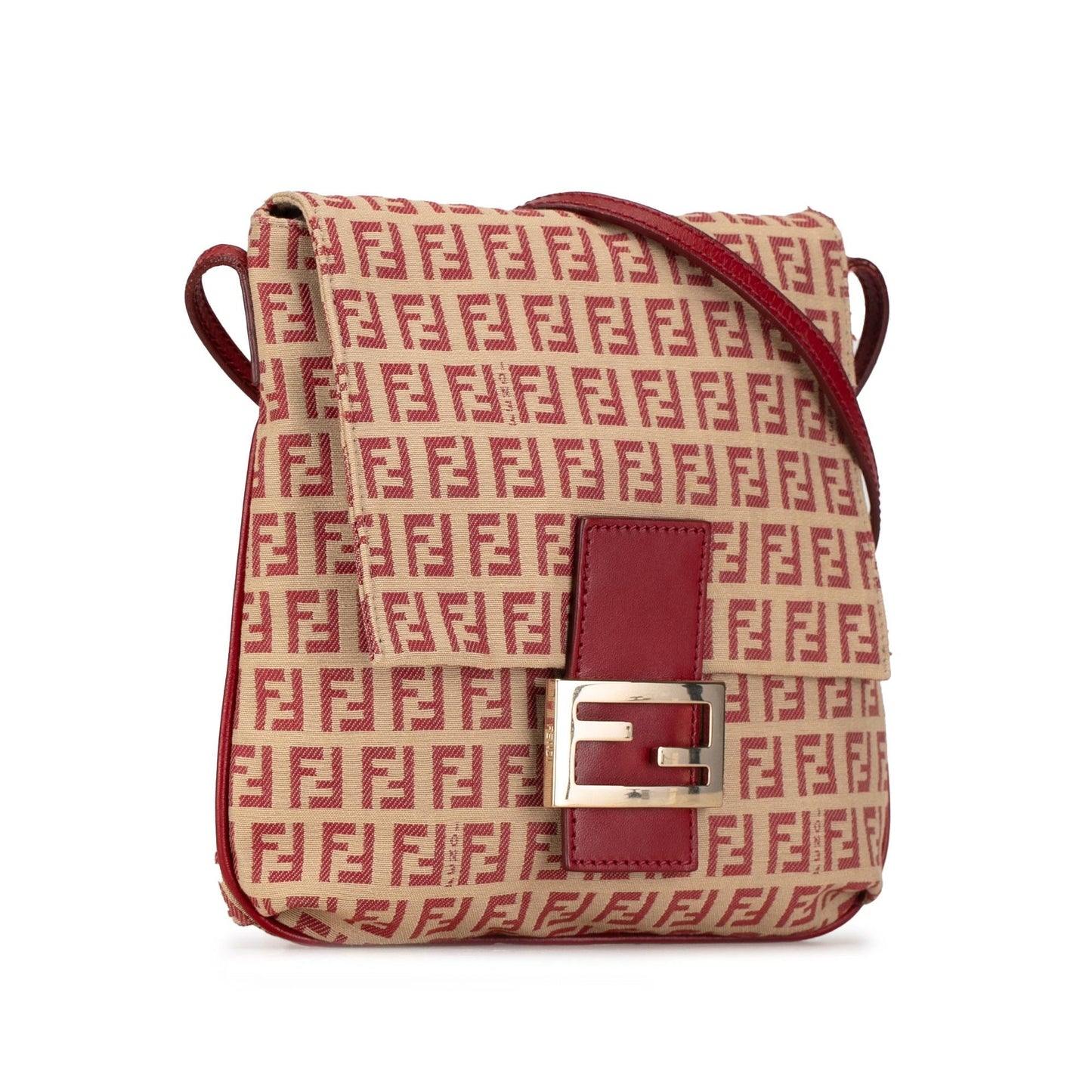 Fendi Zucchino Crossbody Canvas Flap Crossbody Bag Crossbody Shg 6Leiki