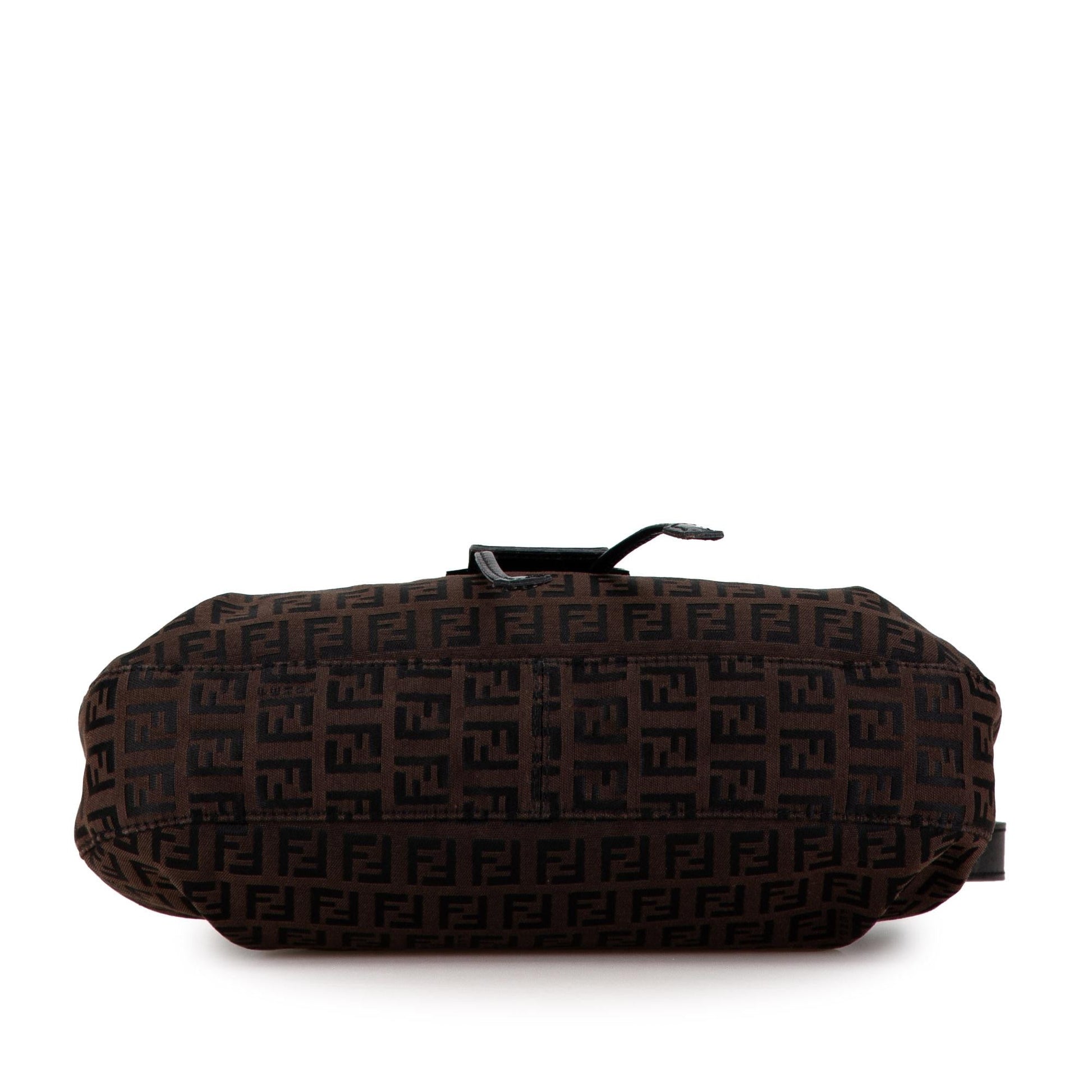 Fendi Zucchino Shoulder Bag Shg Lkn300 Canvas Flap