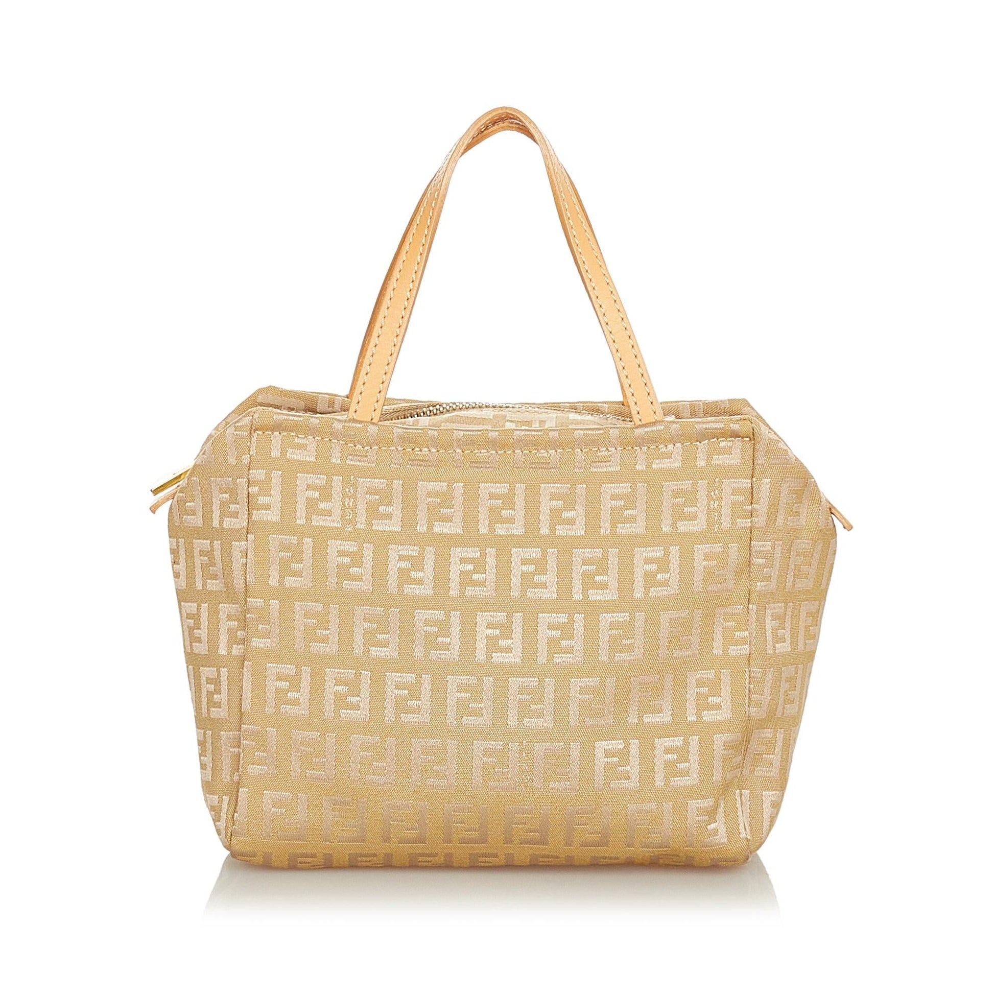 Fendi Zucchino Handbag Shg Canvas Satchel Bag Handbag Shg 24518