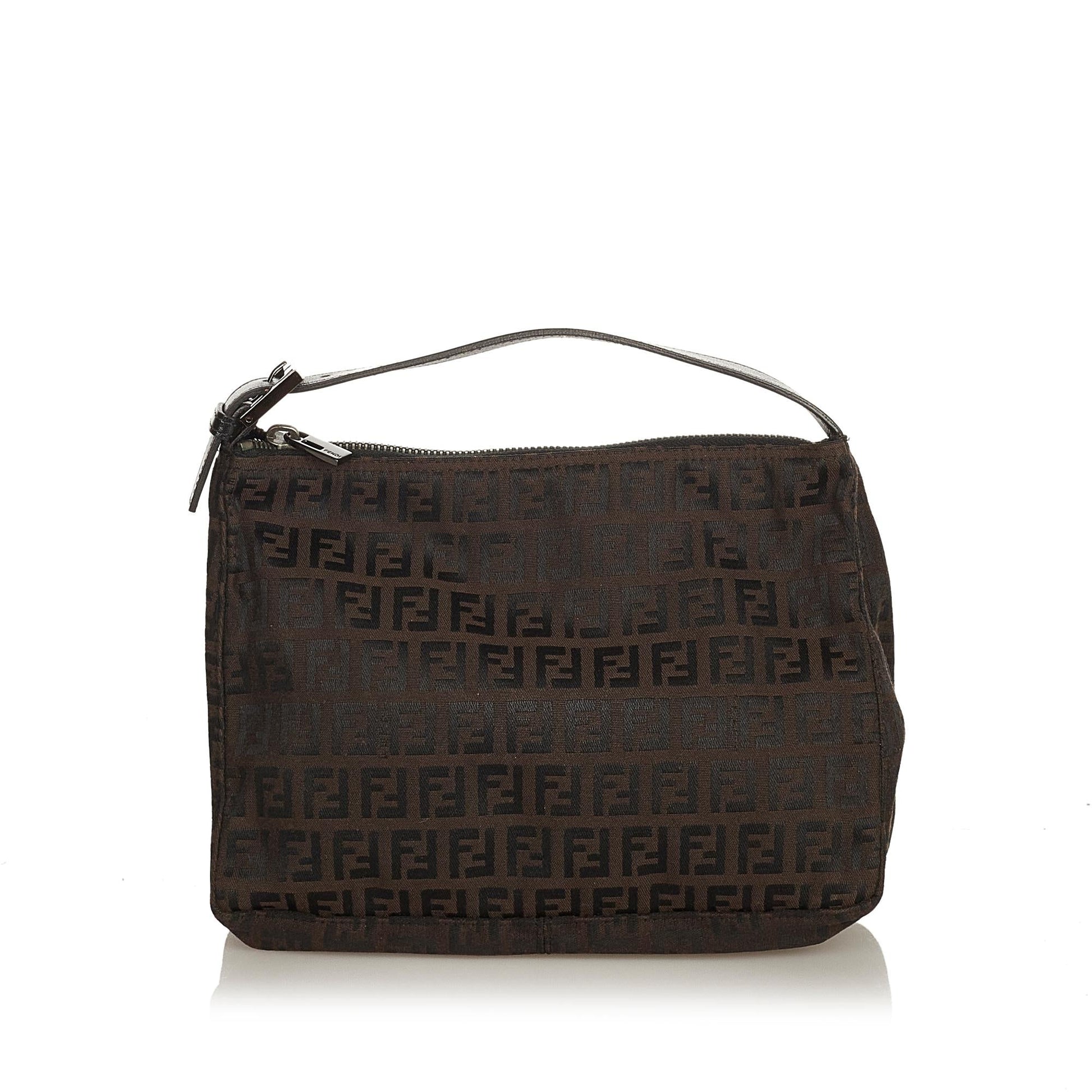 Fendi Zucchino Handbag Shg Canvas Satchel Bag Handbag Shg 25829