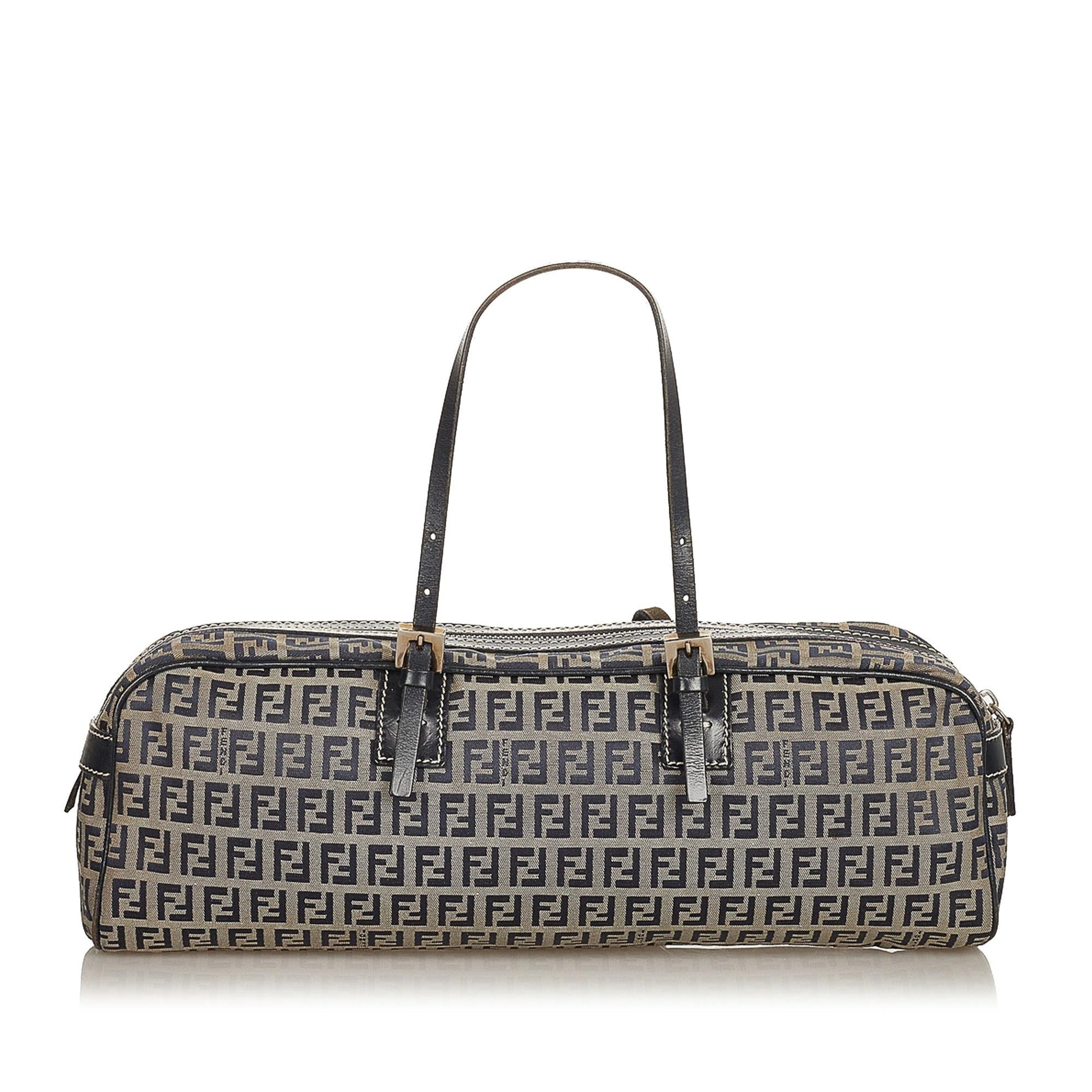 Fendi Zucchino Handbag Shg Canvas Satchel Bag Handbag Shg 26239