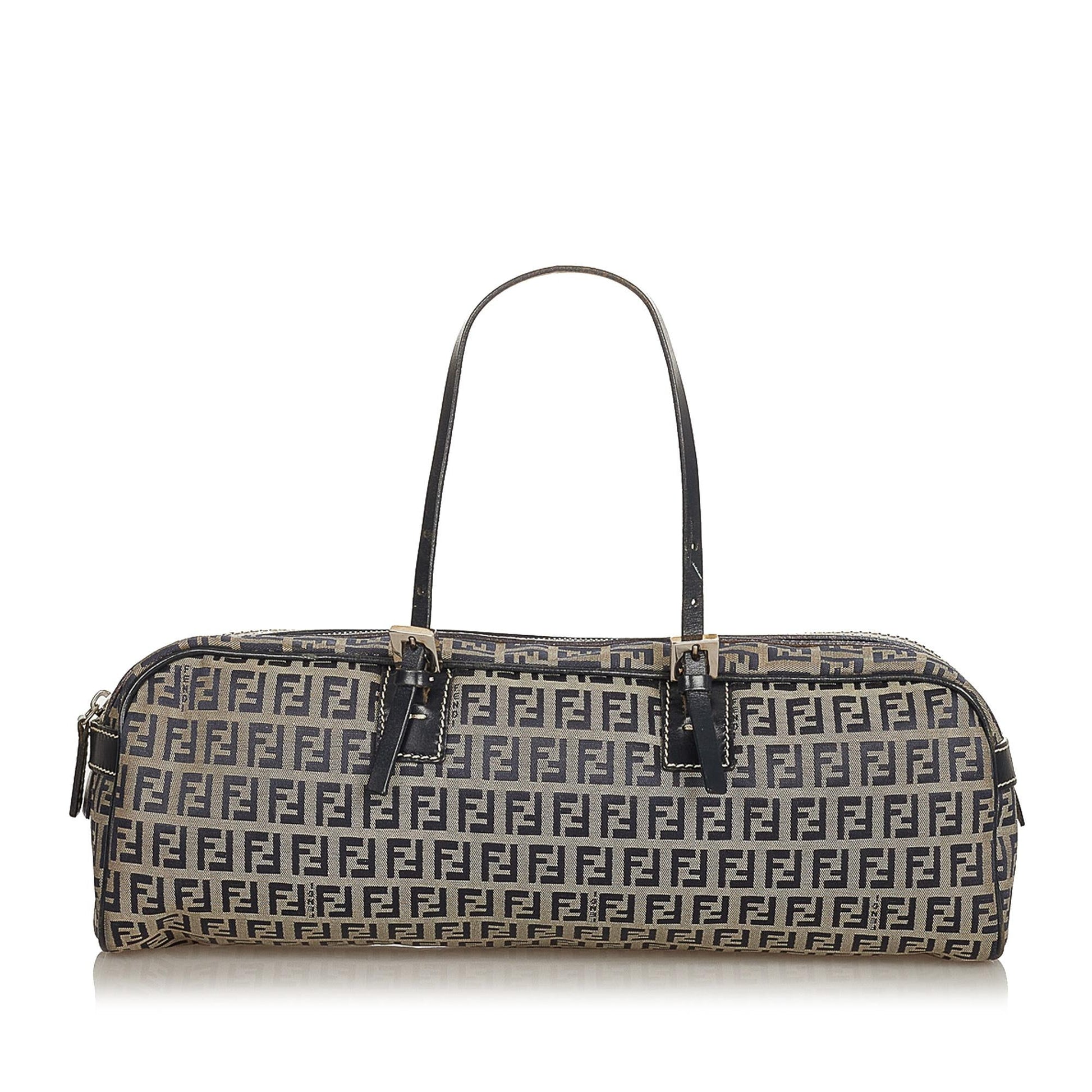 Fendi Zucchino Handbag Shg Canvas Satchel Bag Handbag Shg 26239