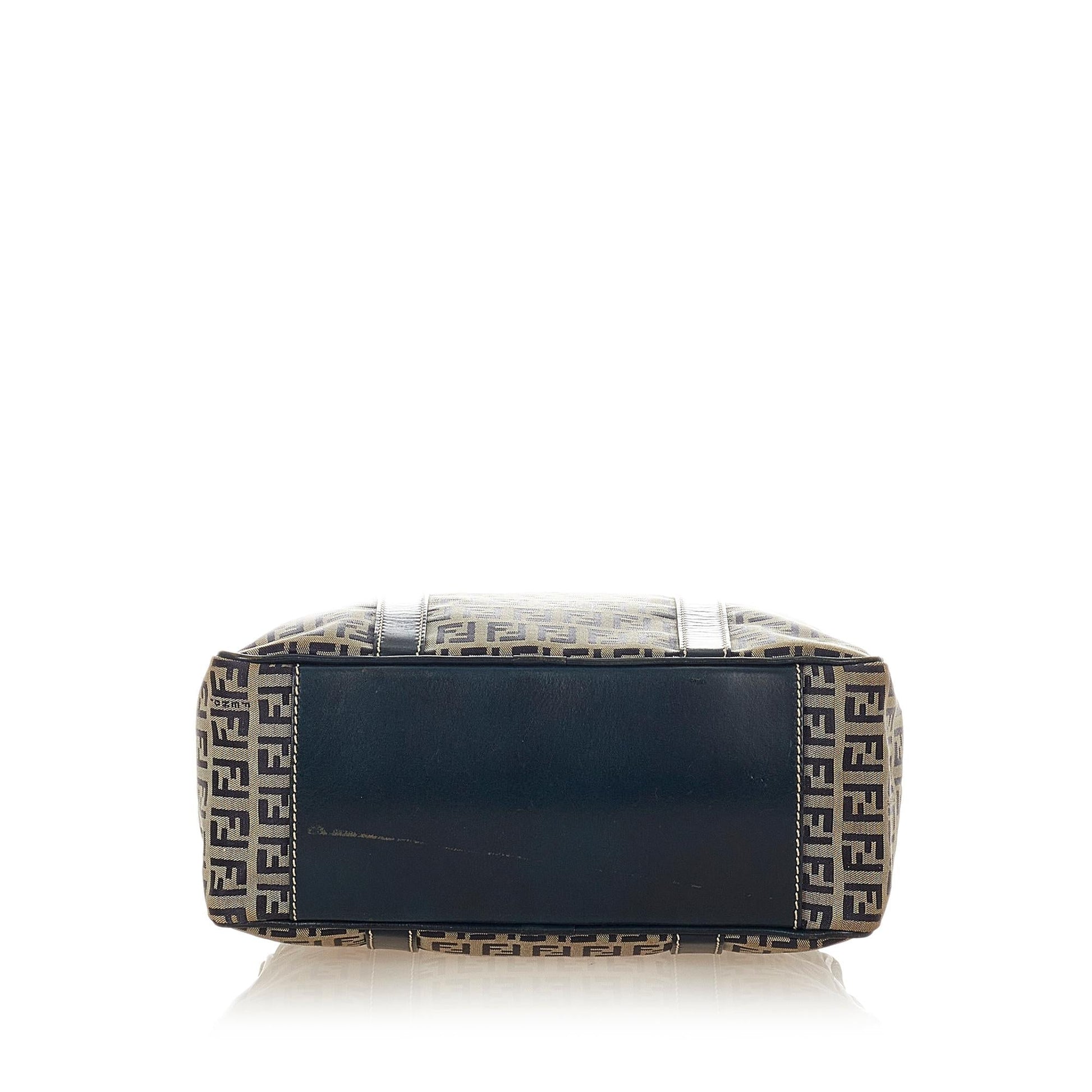 Fendi Zucchino Handbag Shg Canvas Satchel Bag Handbag Shg 26623