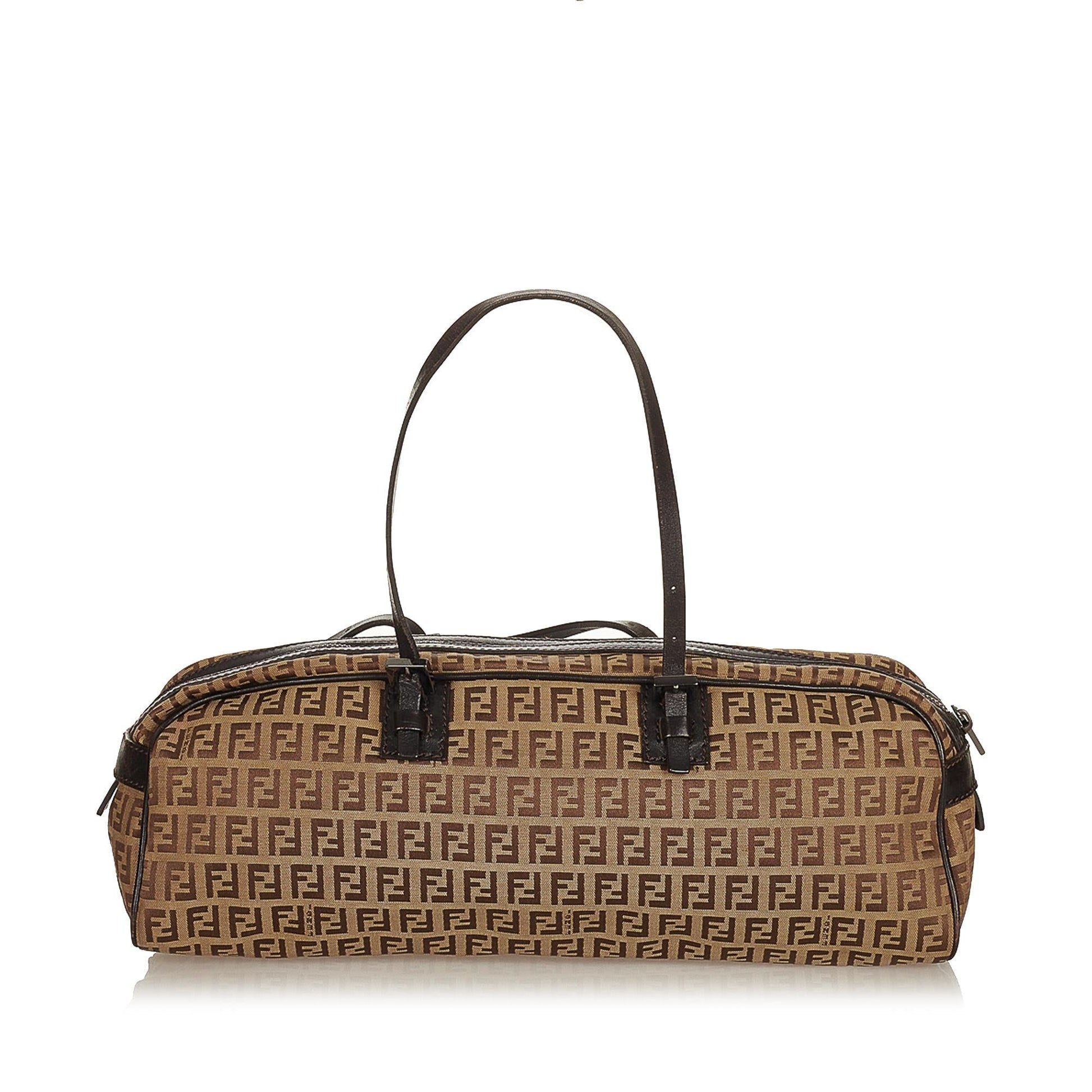 Fendi Zucchino Handbag Shg Canvas Satchel Bag Handbag Shg 26784