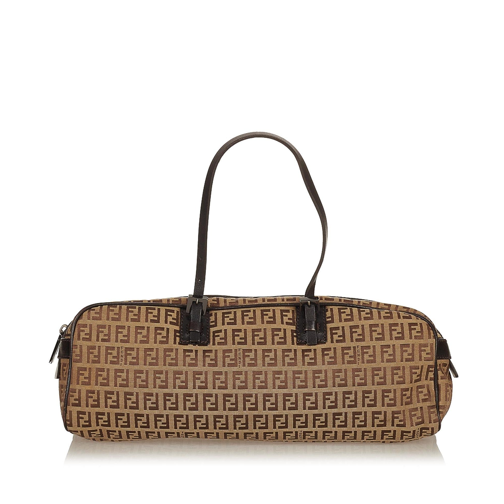 Fendi Zucchino Handbag Shg Canvas Satchel Bag Handbag Shg 26784