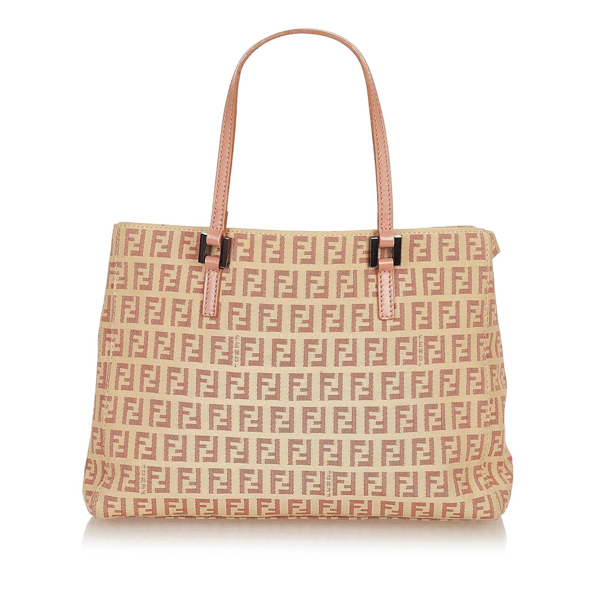 Fendi Zucchino Handbag Shg Canvas Satchel Bag Handbag Shg 26835