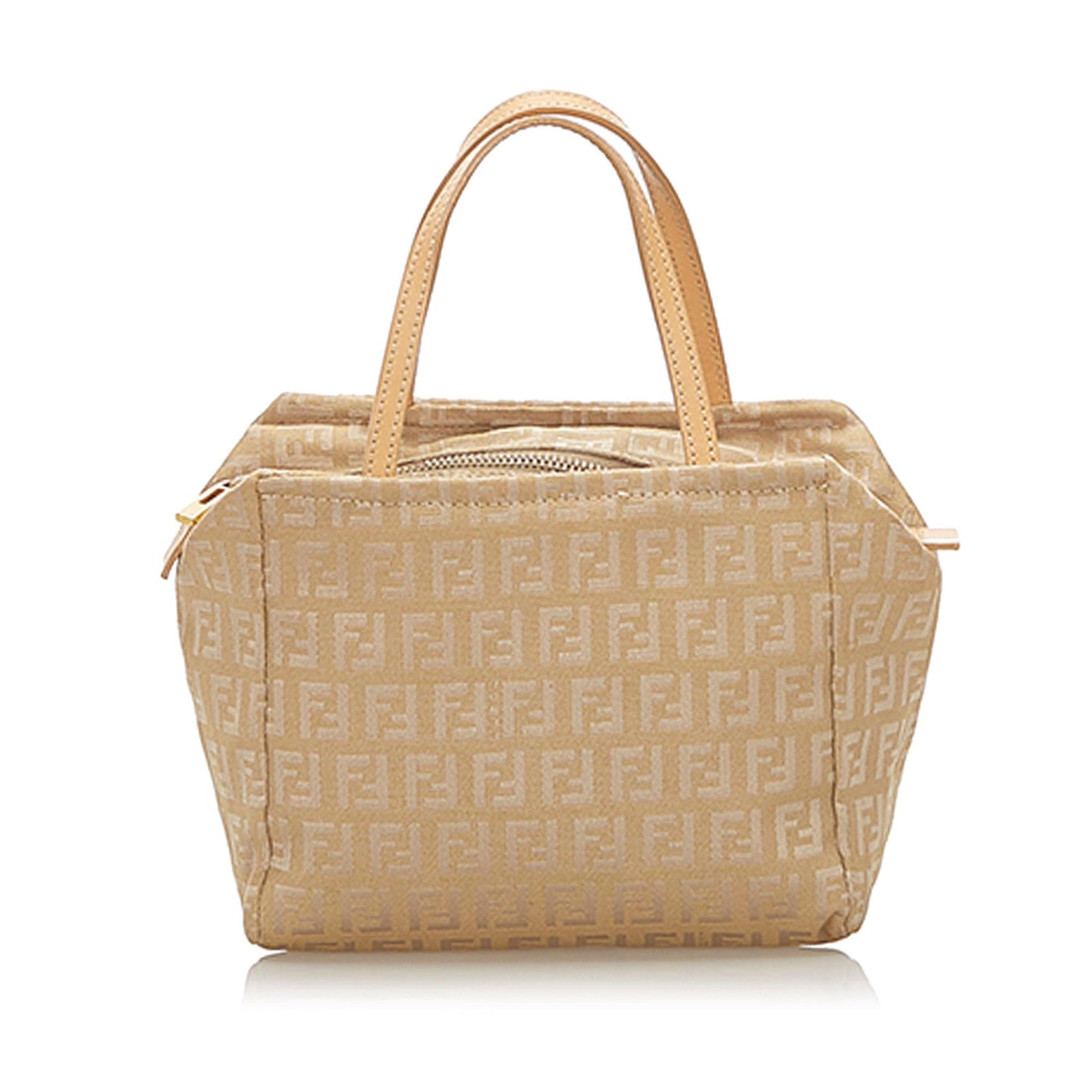 Fendi Zucchino Handbag Shg Canvas Satchel Bag Handbag Shg 32352