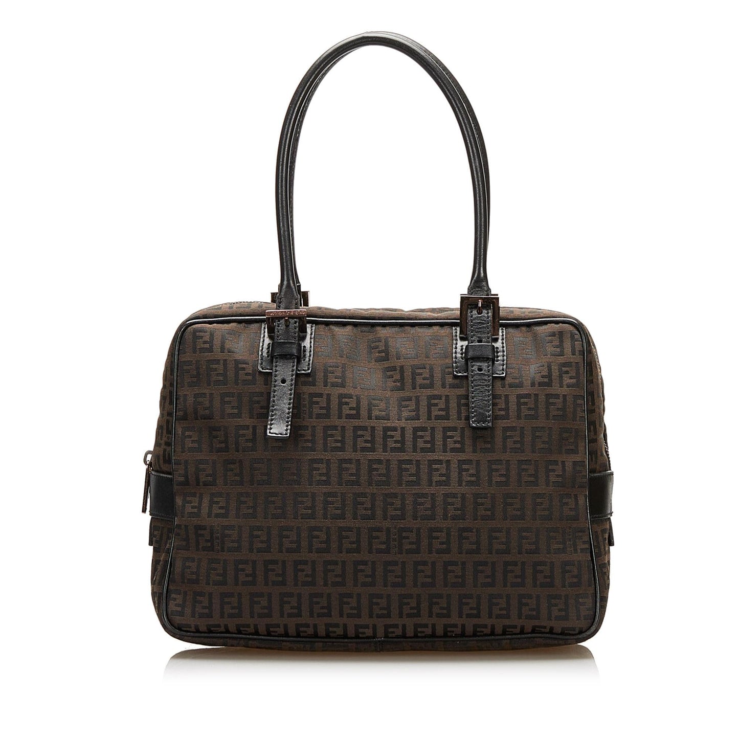 Fendi Zucchino Handbag Shg Canvas Satchel Bag