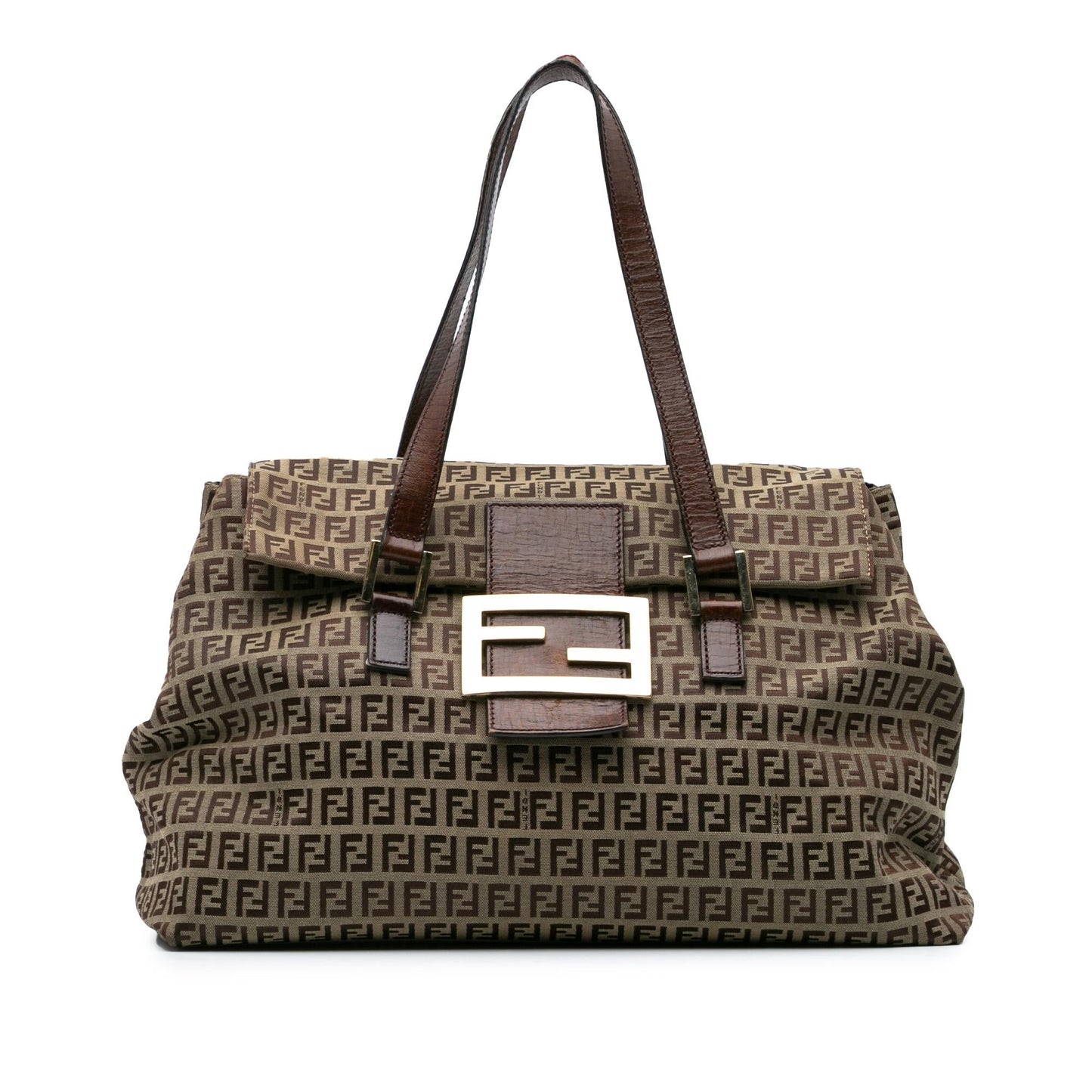 Fendi Zucchino Handbag Canvas Satchel Bag Canvas Handbag 3