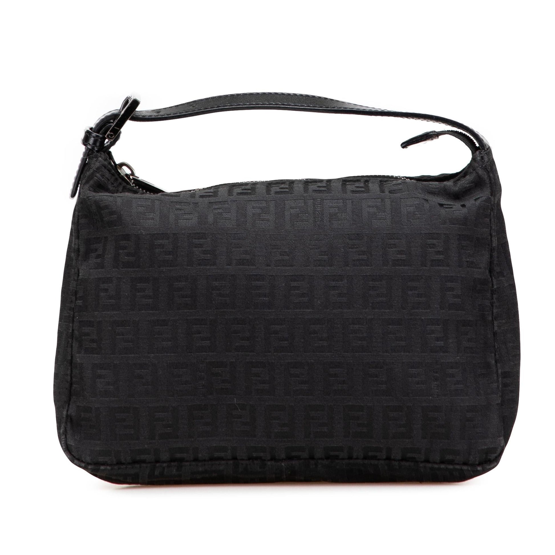 Fendi Zucchino Handbag Canvas Satchel Bag