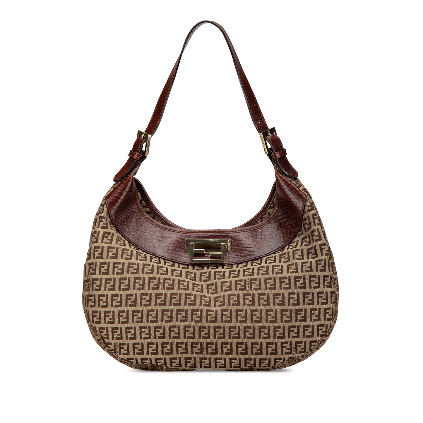 Fendi Zucchino Hobo Canvas Shoulder Bag Zucchino Canvas Hobo