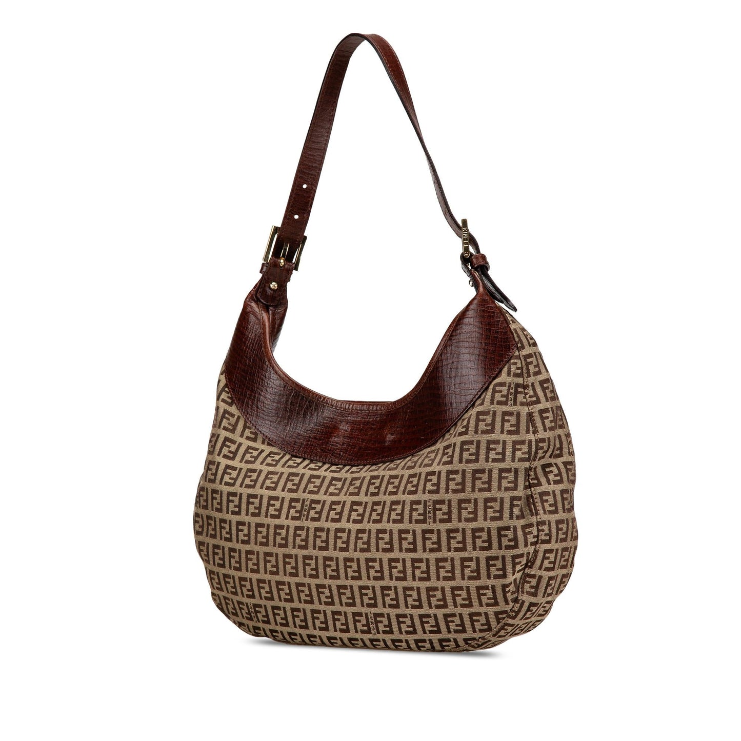 Fendi Zucchino Hobo Canvas Shoulder Bag Zucchino Canvas Hobo