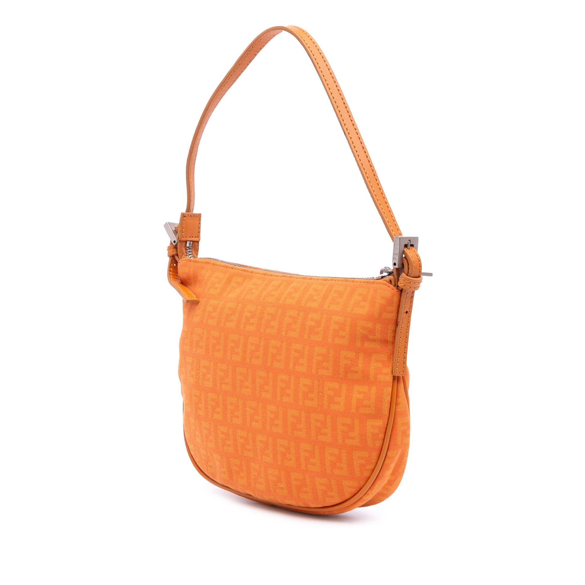Fendi Zucchino Hobo Canvas Shoulder Bag