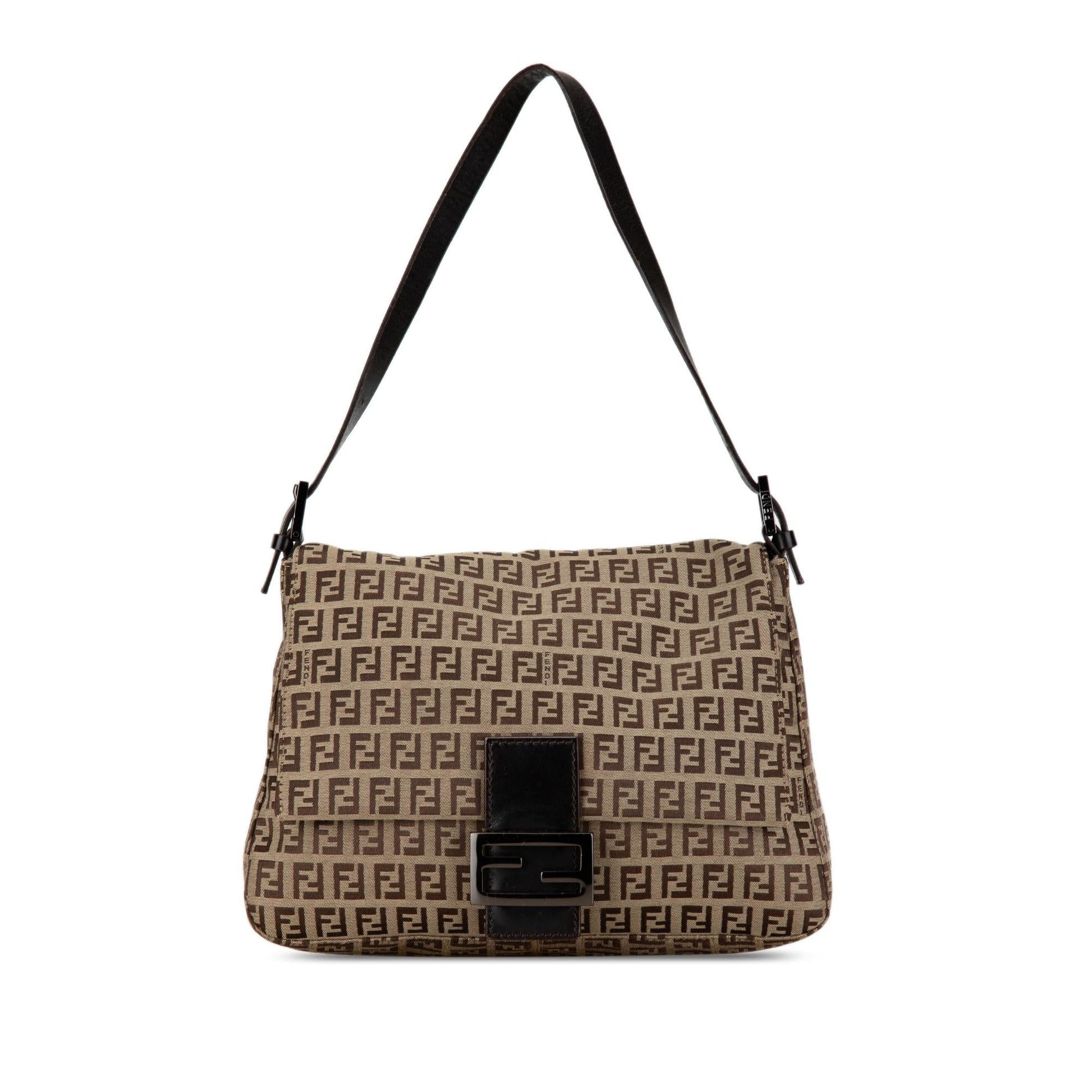 Fendi Zucchino Mamma Forever Shg Ivitag Shoulder Bag Canvas