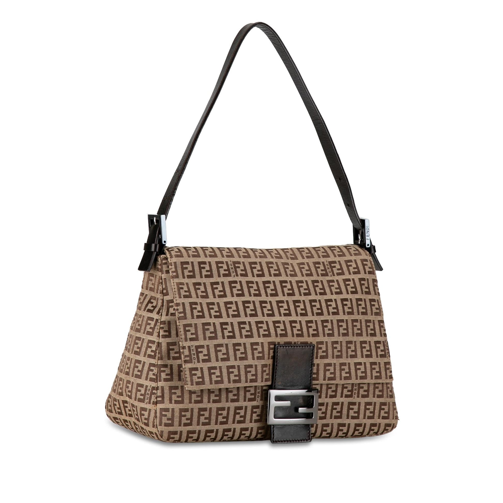 Fendi Zucchino Mamma Forever Shg Qswpsq Shoulder Bag Canvas
