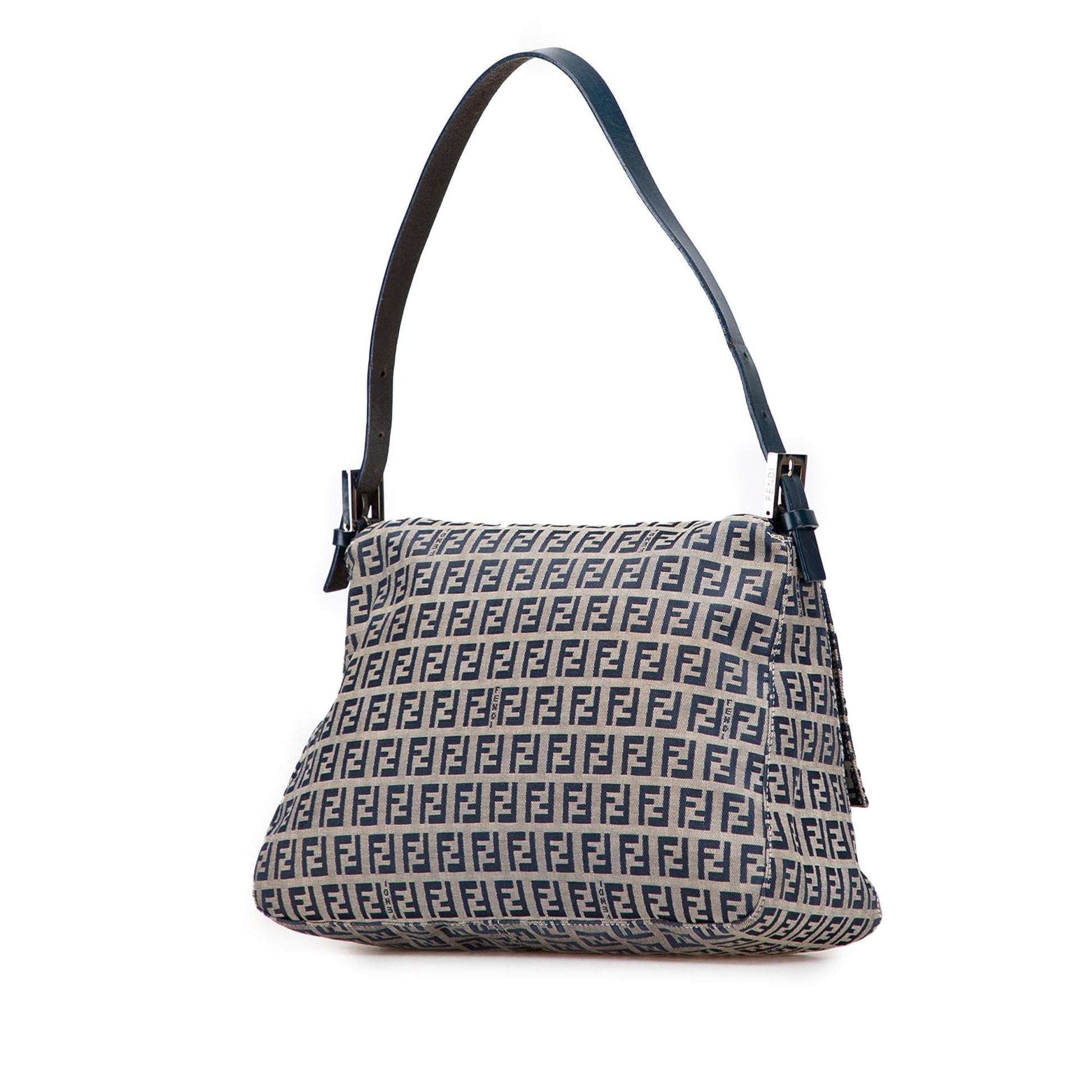 Fendi Zucchino Mamma Forever Shoulder Bag Canvas