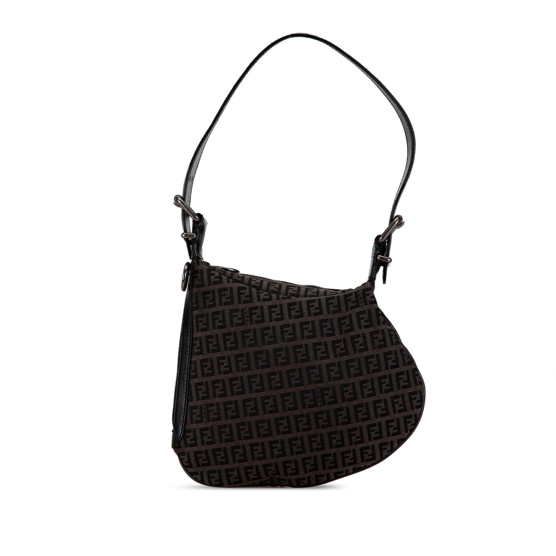 Fendi Zucchino Oyster Shoulder Bag Shg Myle1W Canvas