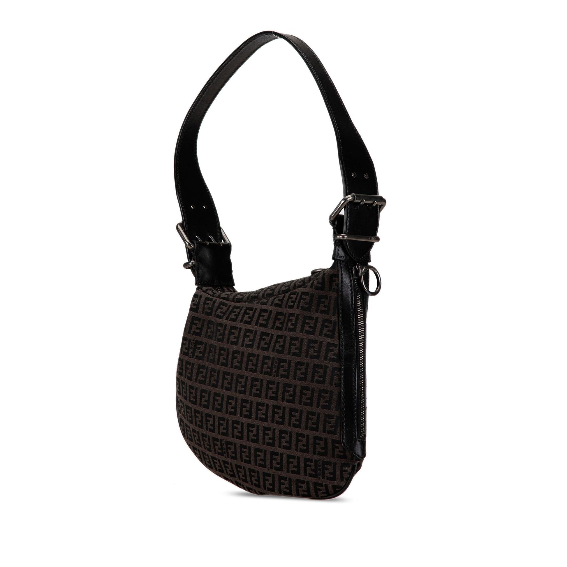 Fendi Zucchino Oyster Shoulder Bag Shg Myle1W Canvas
