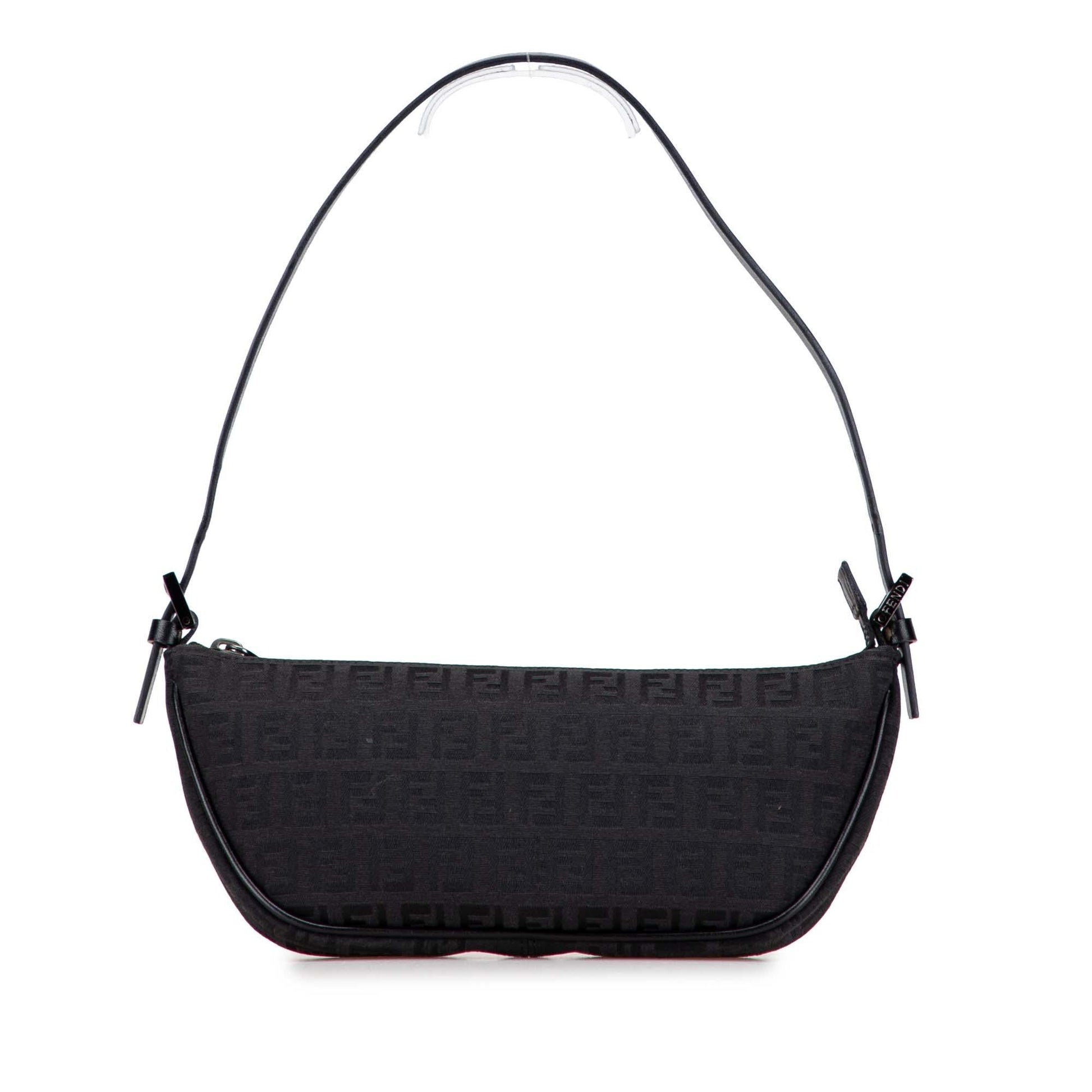 Fendi Zucchino Pochette Shoulder Bag Canvas Canvas Pochette 5