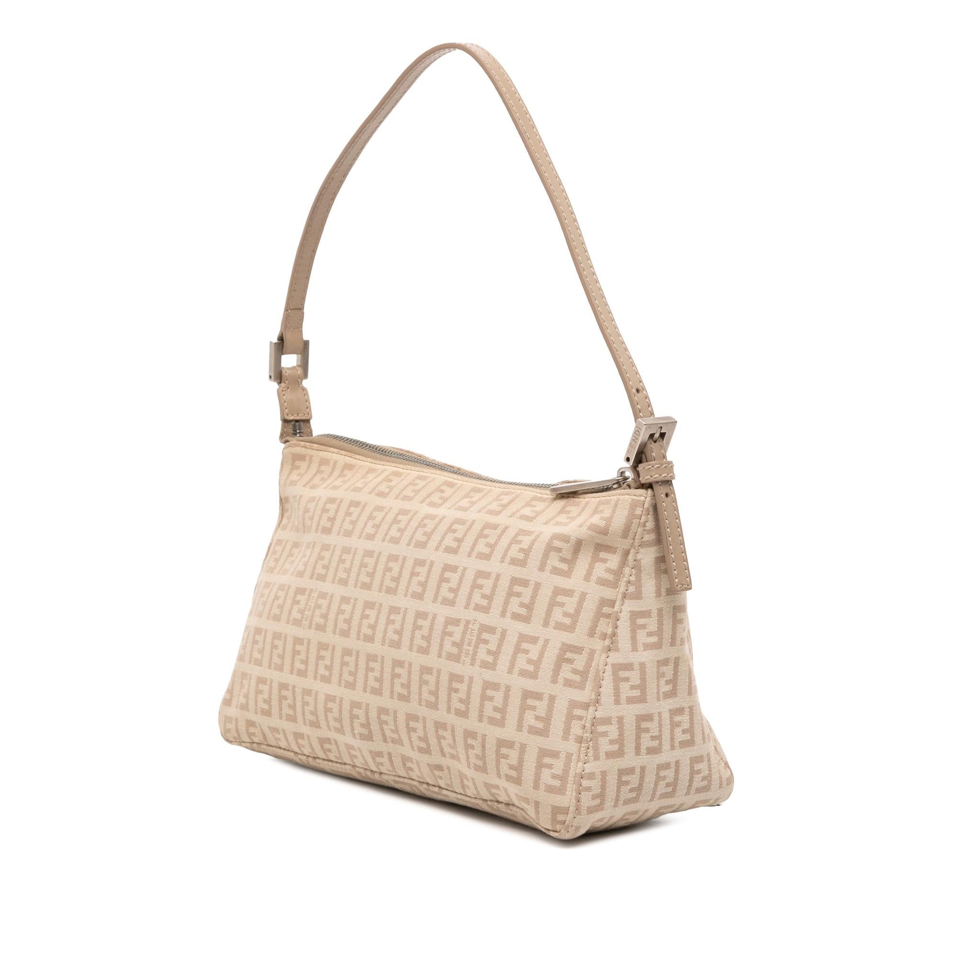 Fendi Zucchino Pochette Shoulder Bag Canvas Canvas Pochette 6
