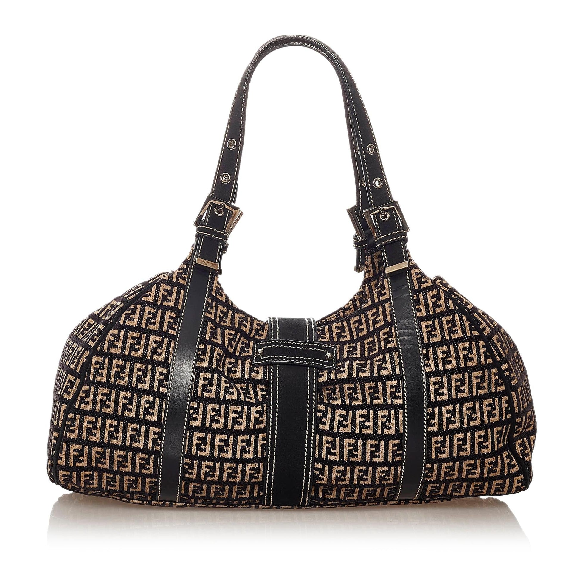 Fendi Zucchino Shoulder Bag Shg Canvas Bag Shg 27820