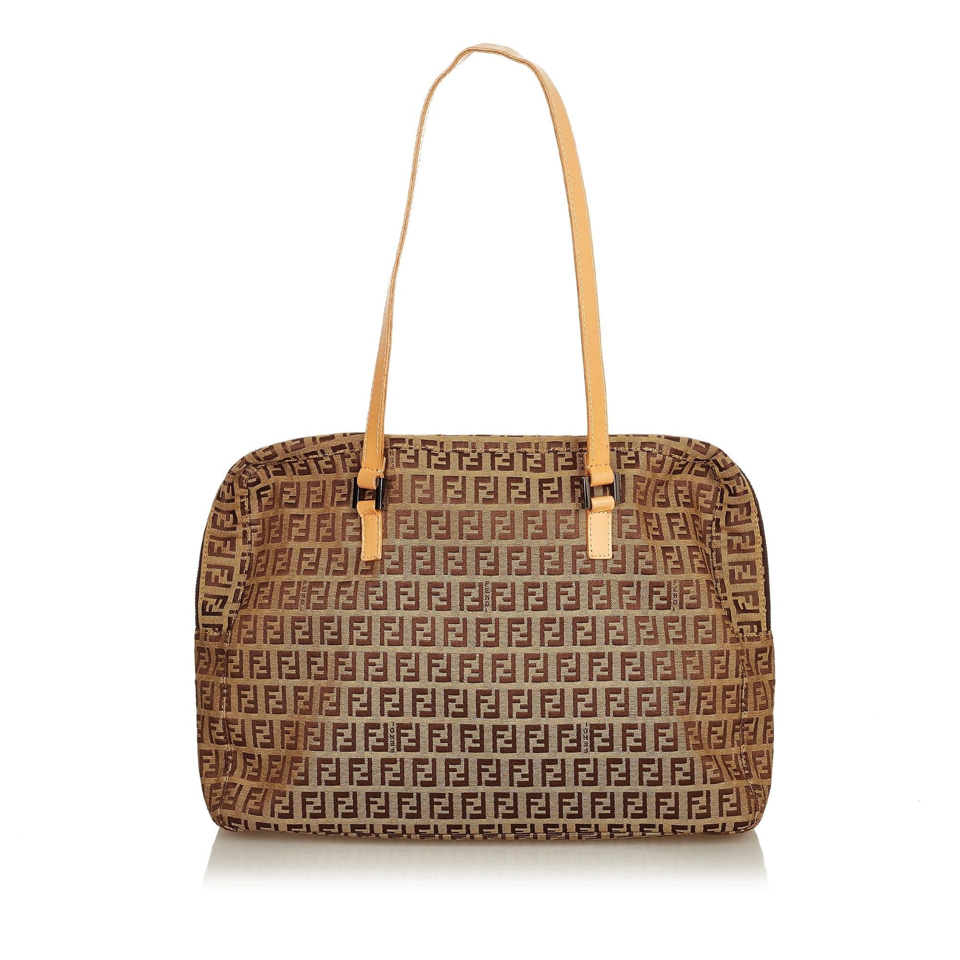 Fendi Zucchino Shoulder Bag Shg Canvas