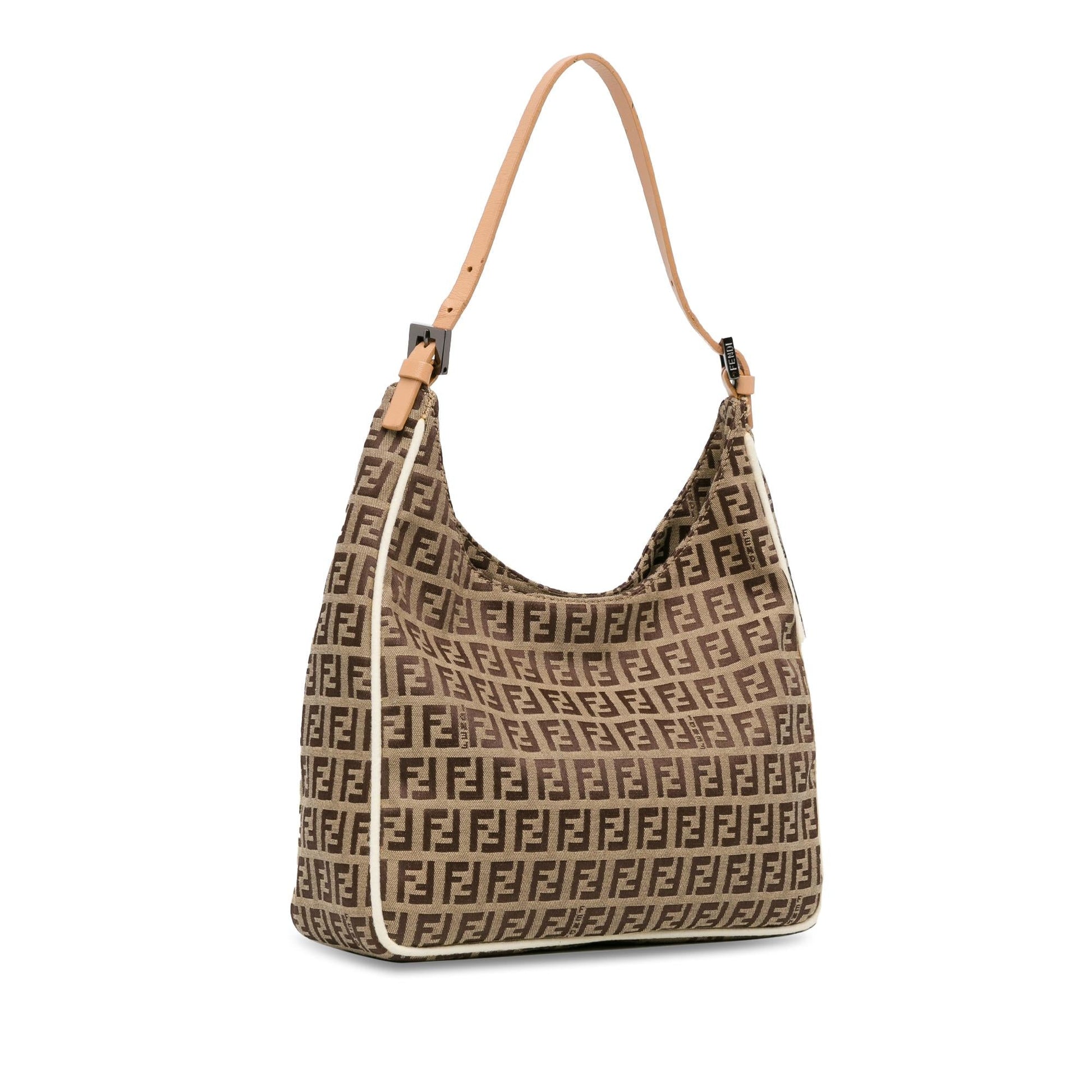 Fendi Zucchino Shoulder Bag Shg P19Pft Canvas