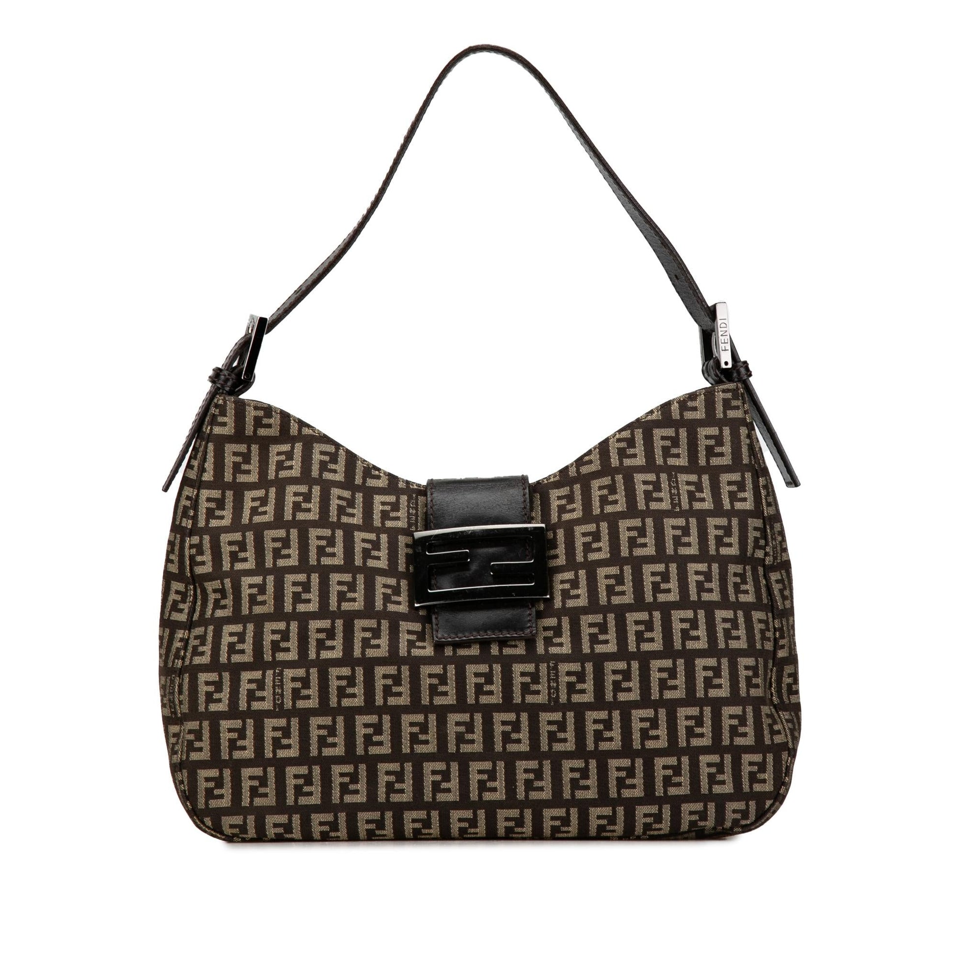 Fendi Zucchino Shoulder Bag Shg Canvas