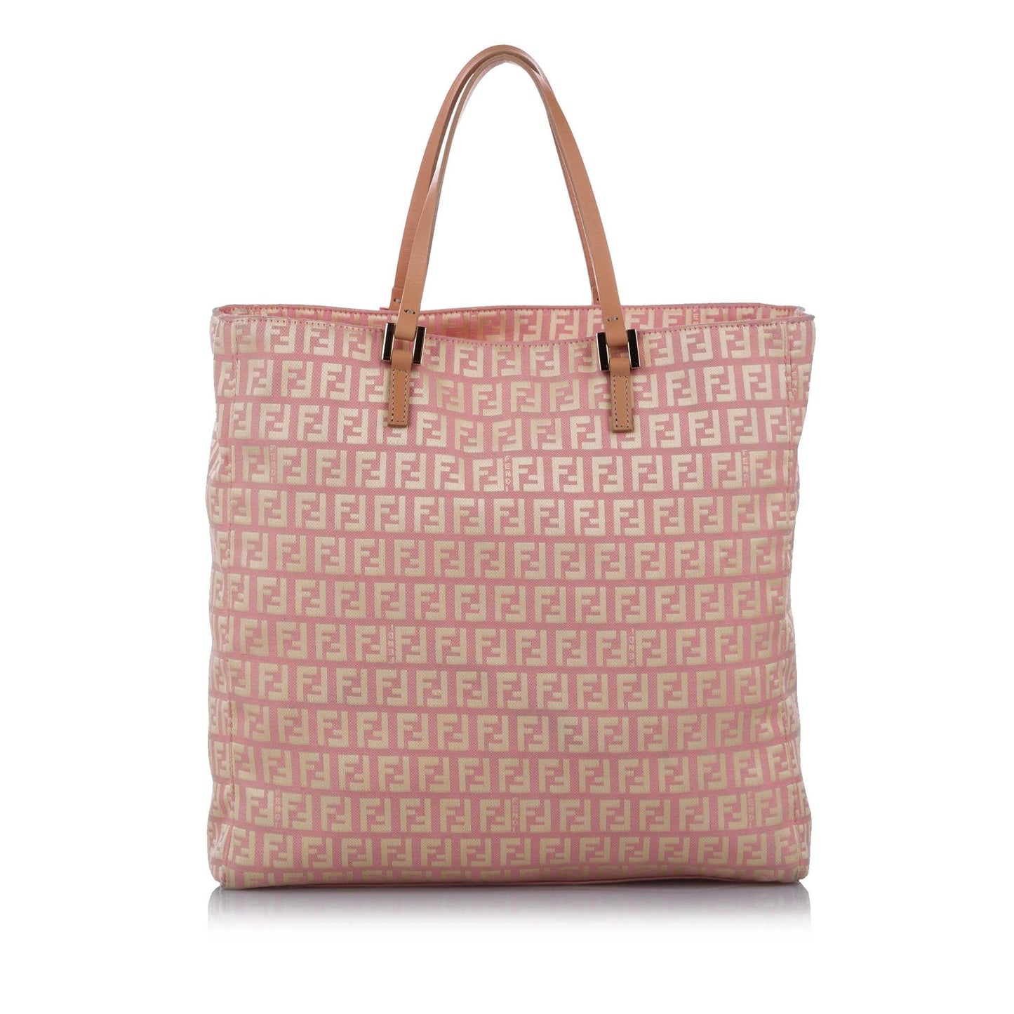 Fendi Zucchino Tote Bag Shg Canvas Pm Authentic 150196