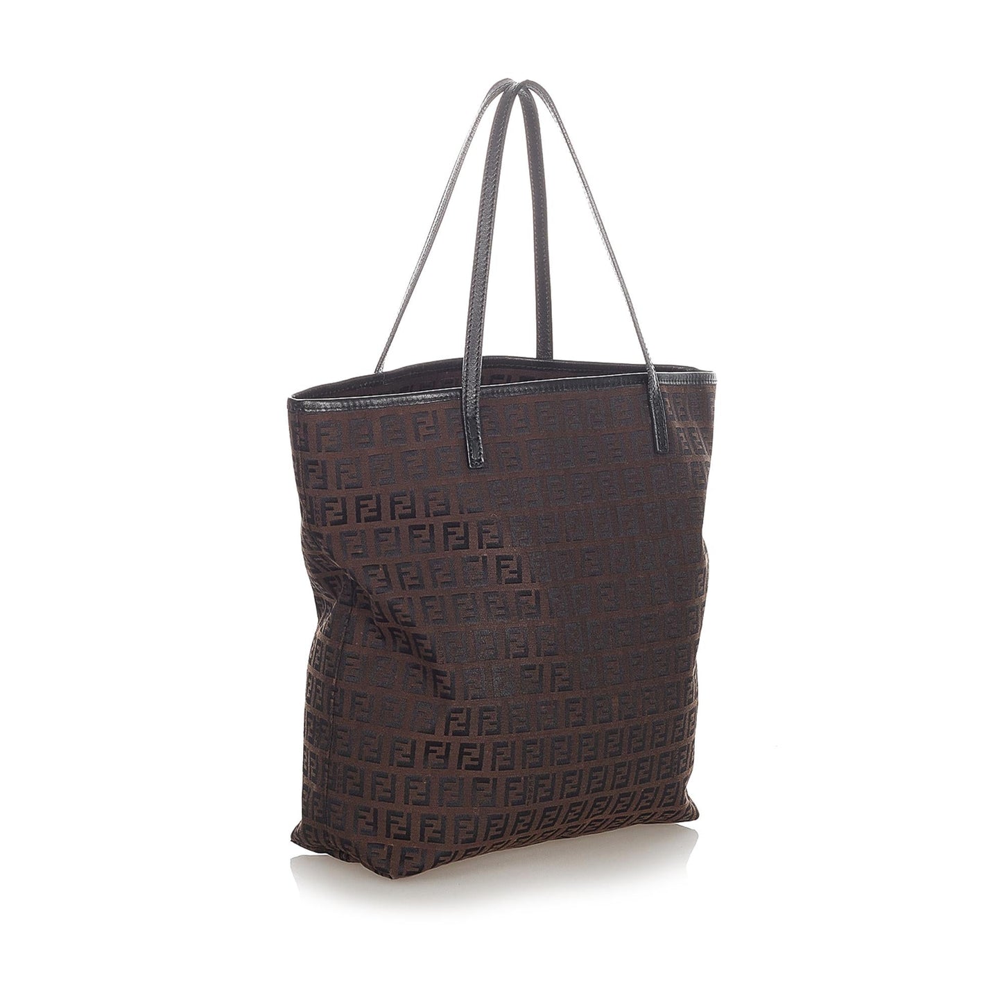 Fendi Zucchino Tote Bag Shg Canvas Tango Authentic 150709