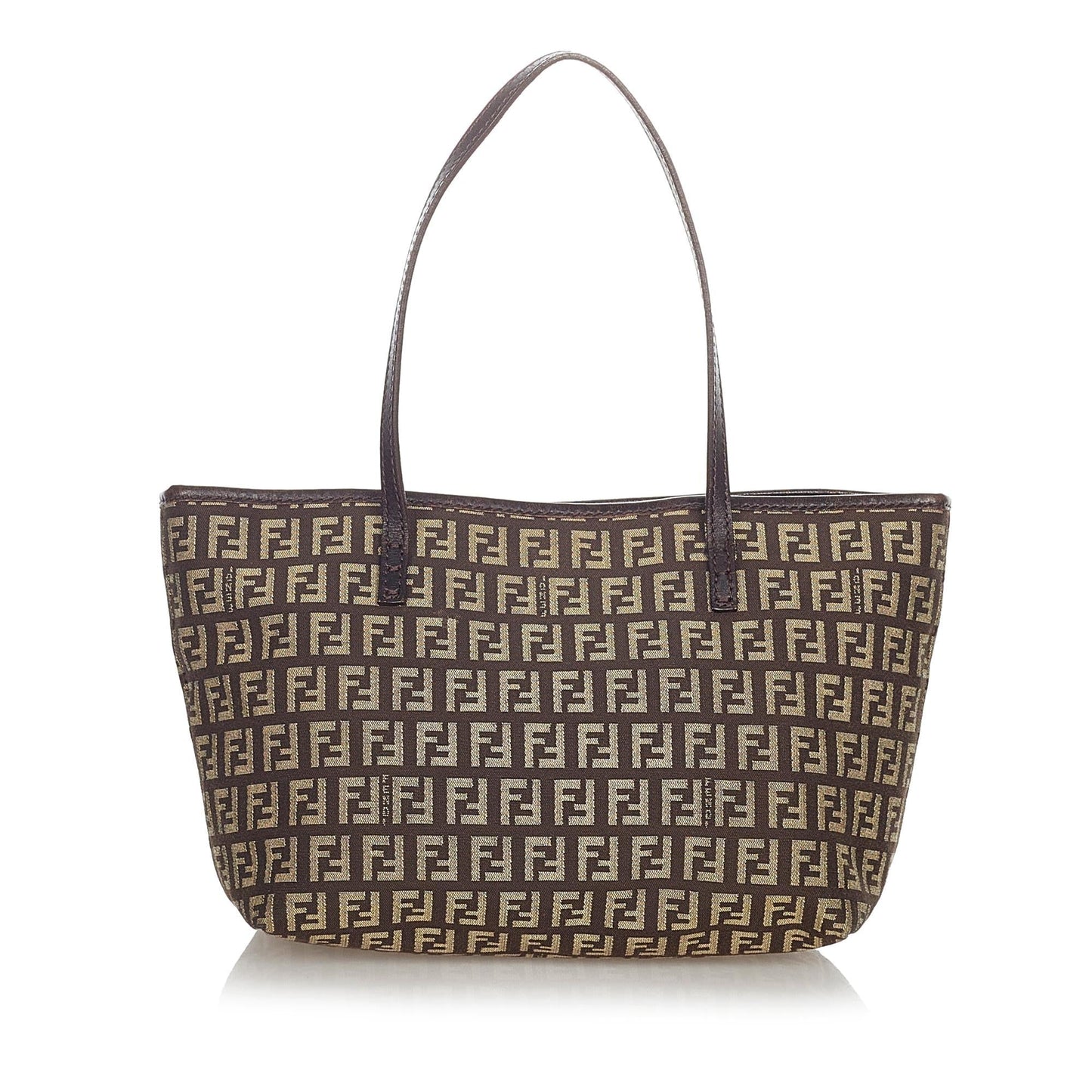 Fendi Zucchino Tote Bag Shg Canvas Gm Authentic 151801