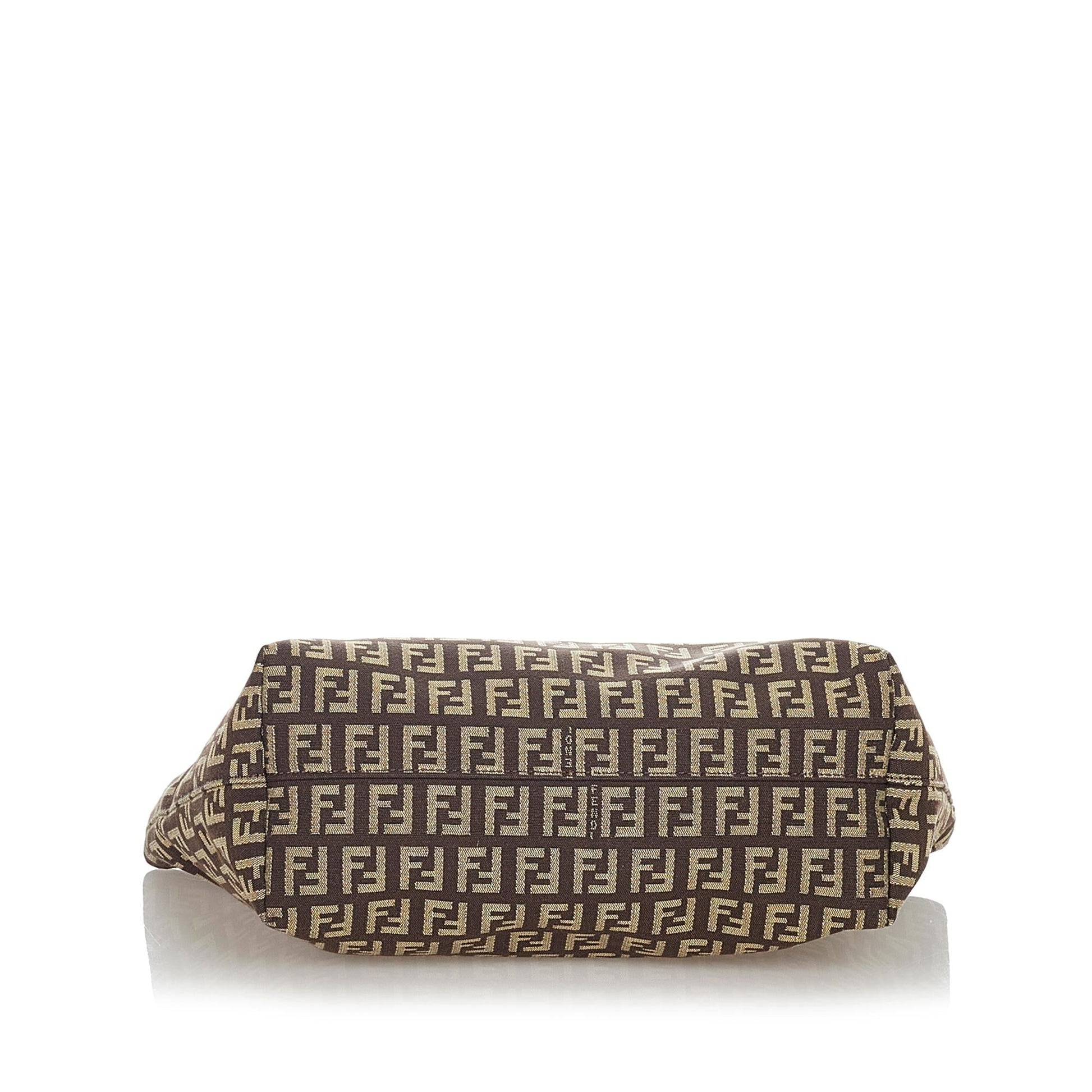 Fendi Zucchino Tote Bag Shg Canvas Gm Authentic 151801