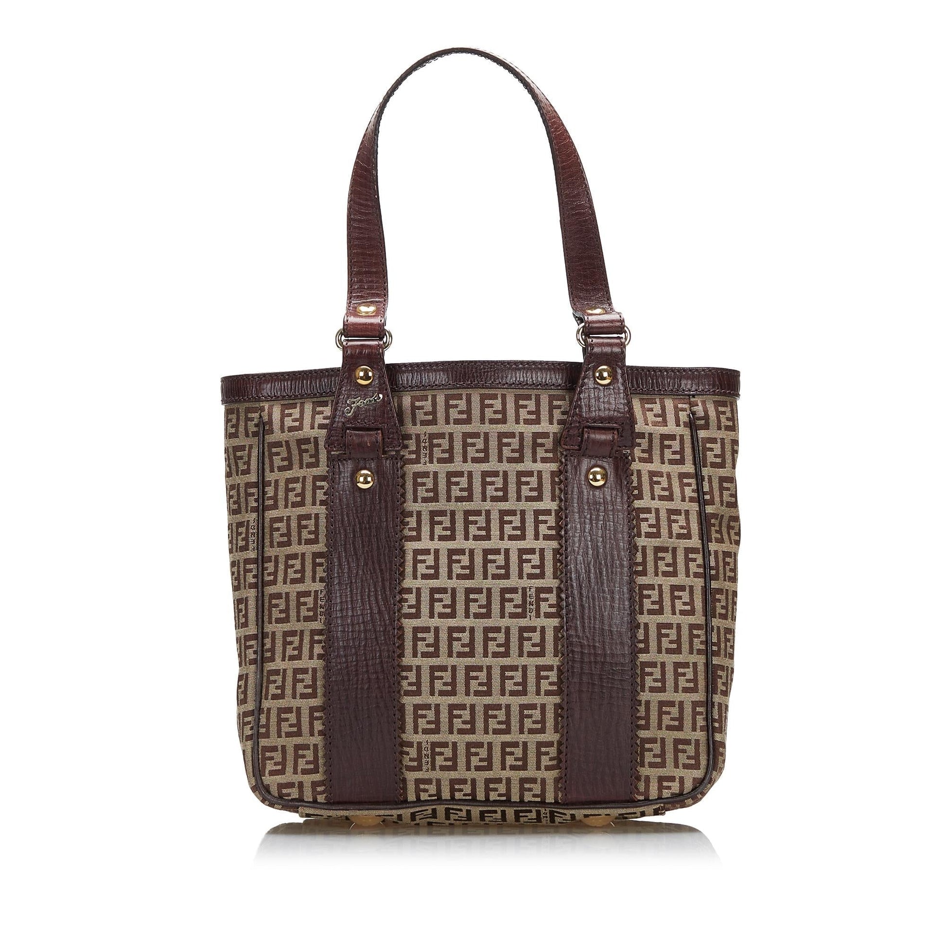 Fendi Zucchino Tote Bag Shg Canvas