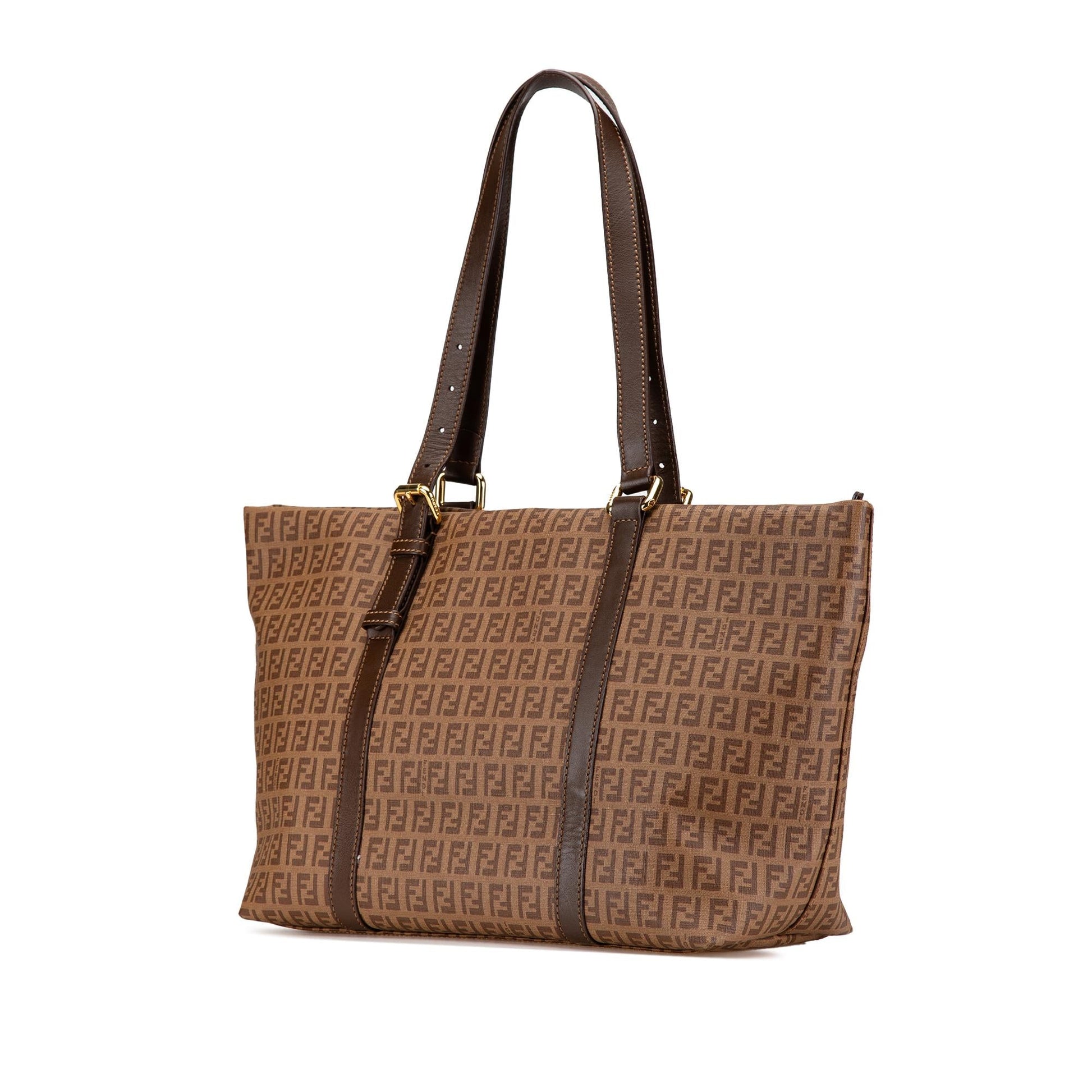 Fendi Zucchino Coated Superstar Tote Canvas Tote Bag