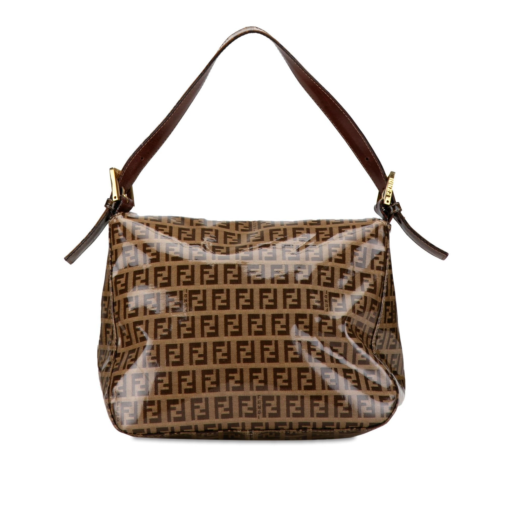 Fendi Zucchino Crystal Double Mamma Shg 3S Qq Shoulder Flap Shoulder Bag